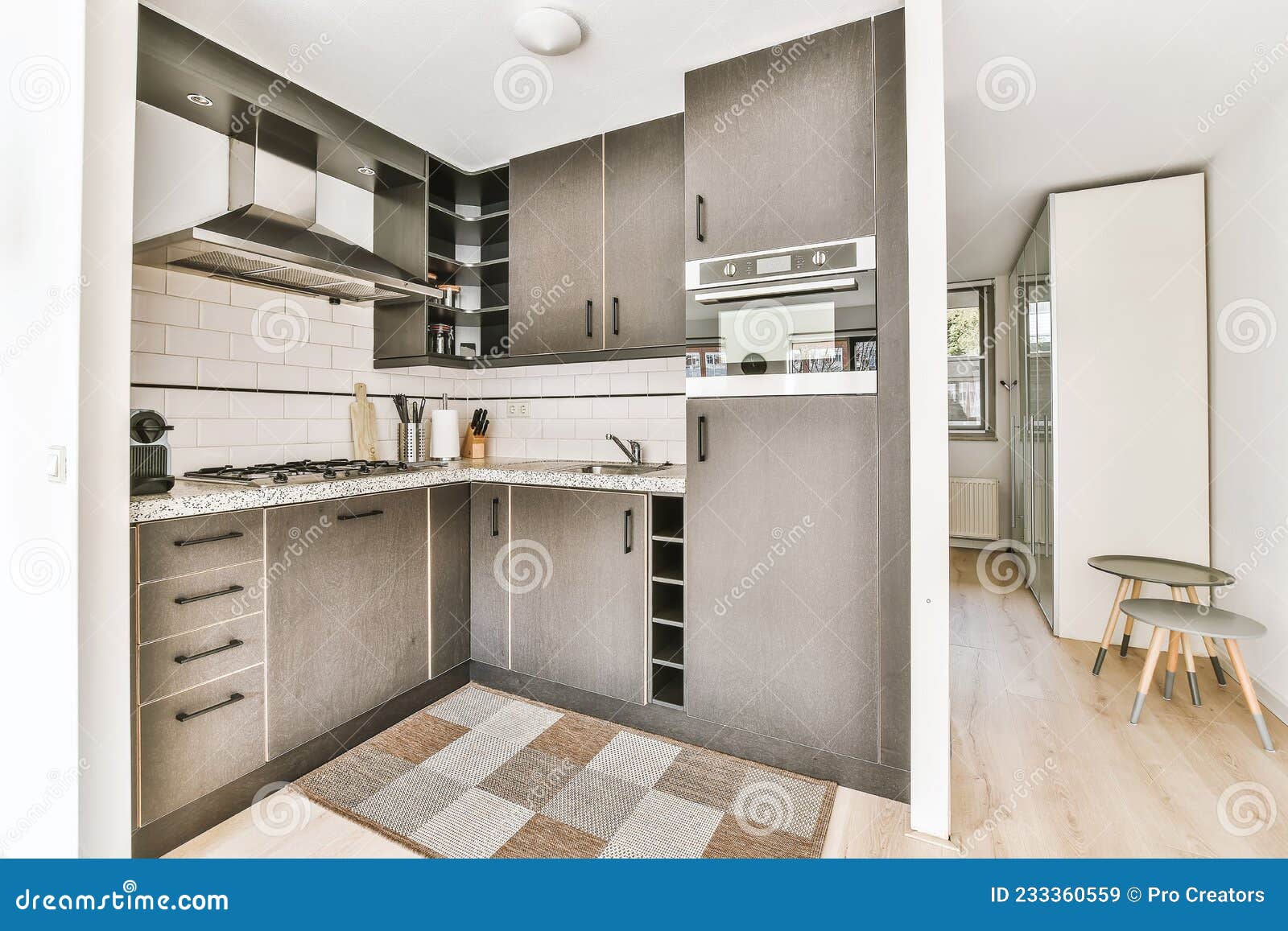 Cozy kitchen zone stock image. Image of inside, comfort 233360559