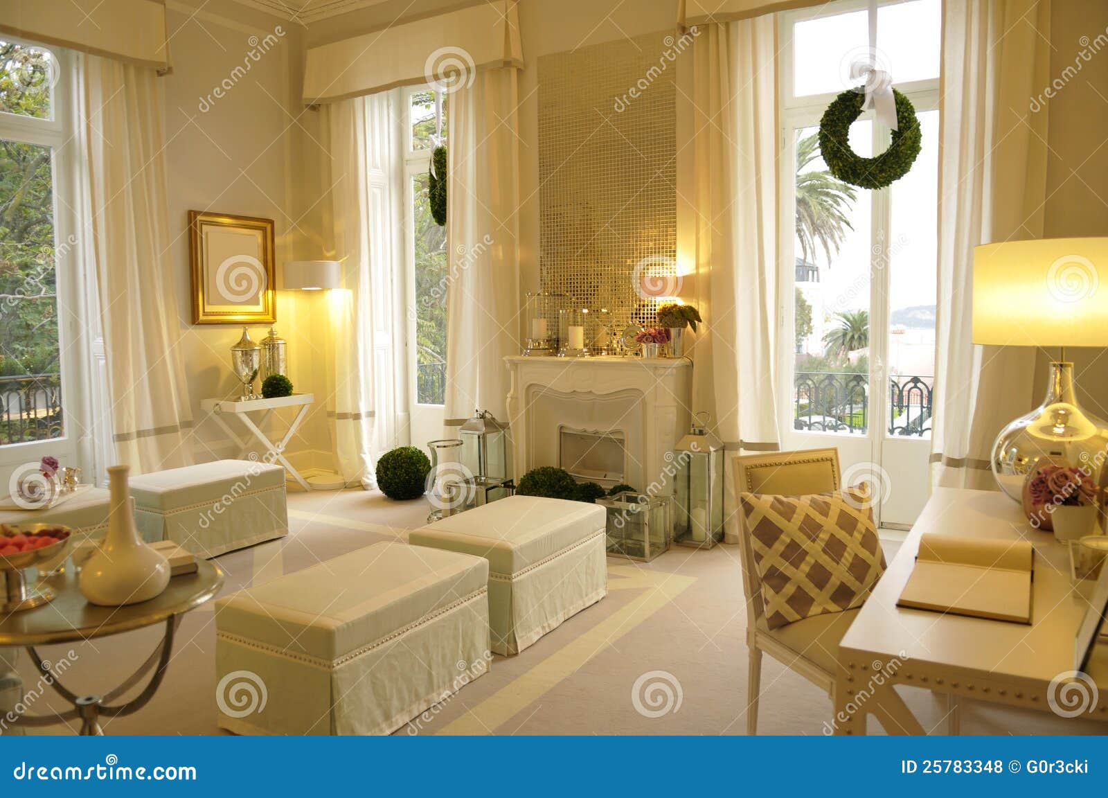cozy parlor, living room,guests reception, golden home