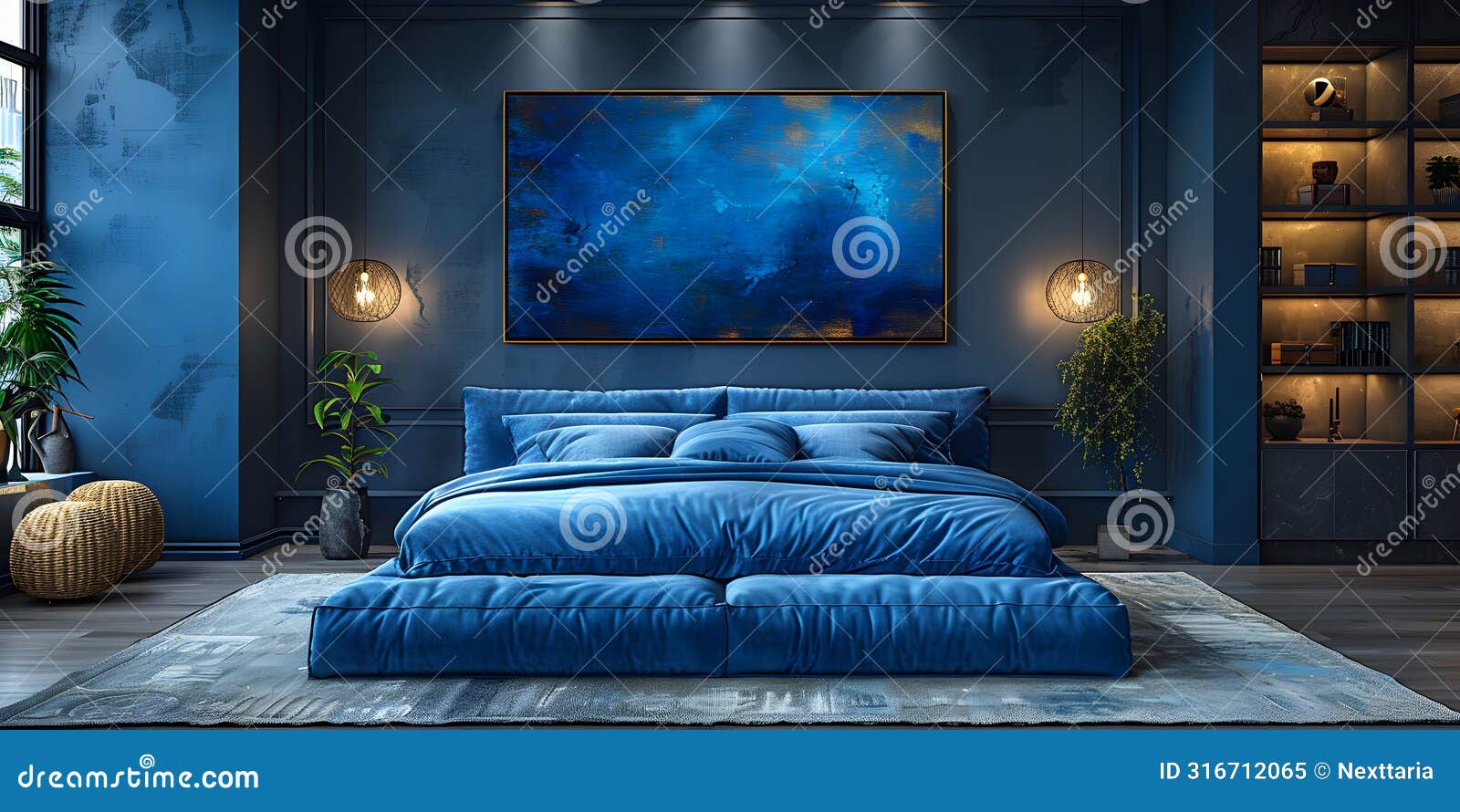 cozy retreat: minimalist bedchamber with soft light