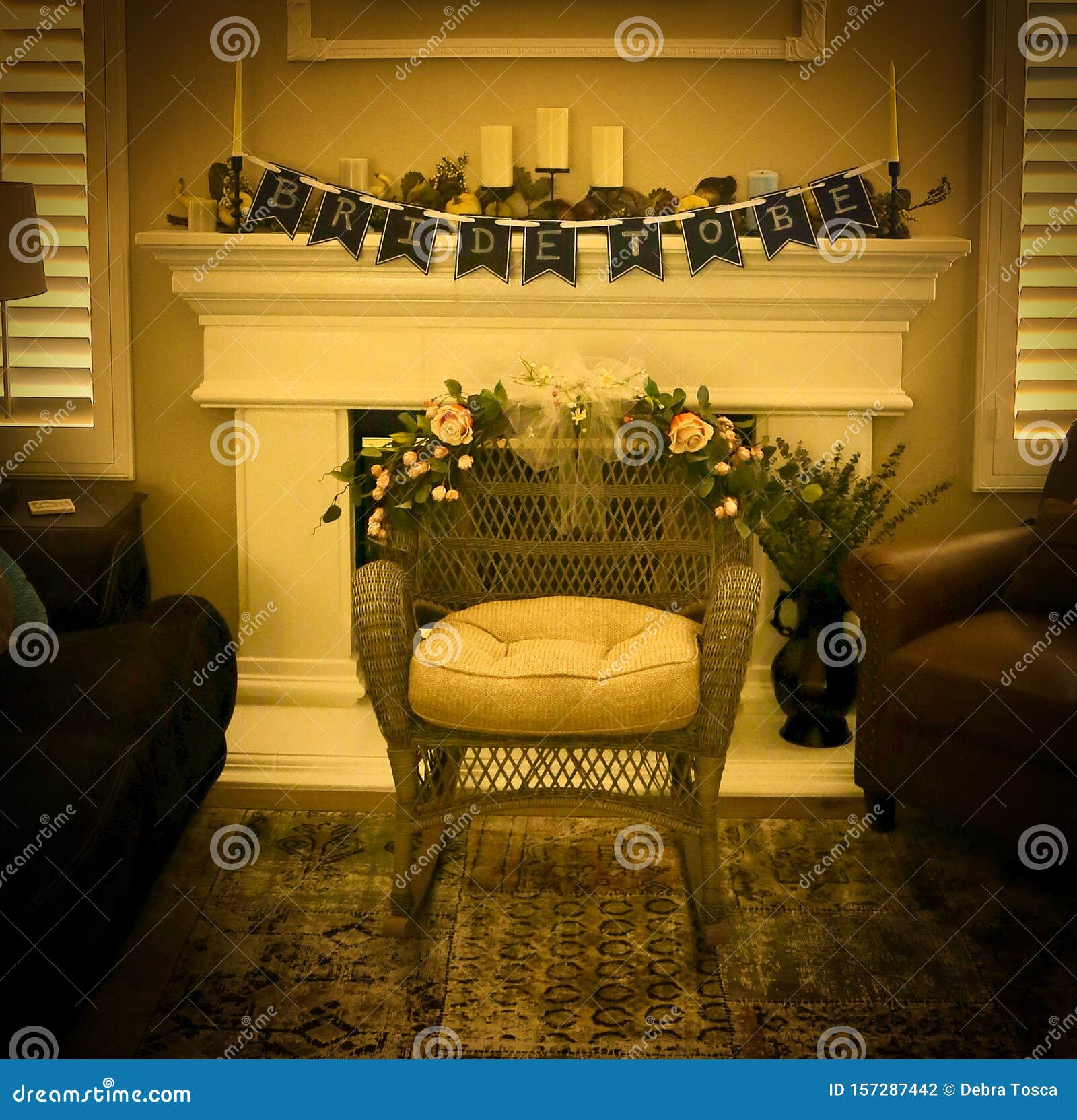 Bride Chair Bridal Shower Stock Photo Image Of Cozy 157287442