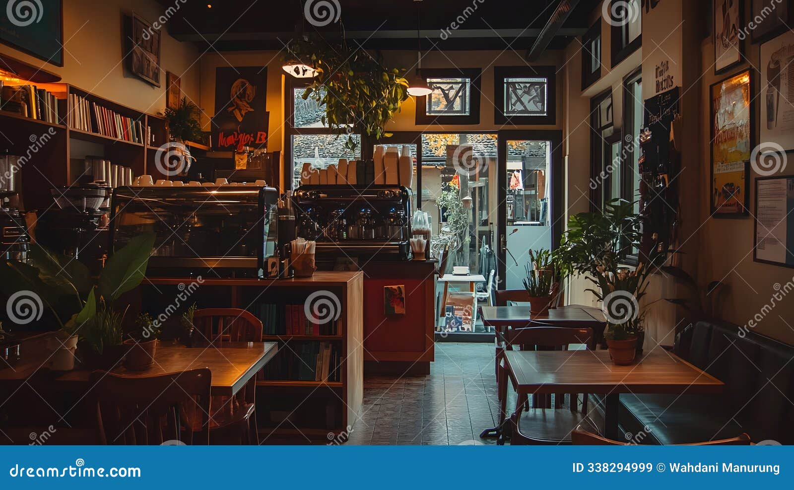 cozy tea house at night with warm lighting and patrons relaxing