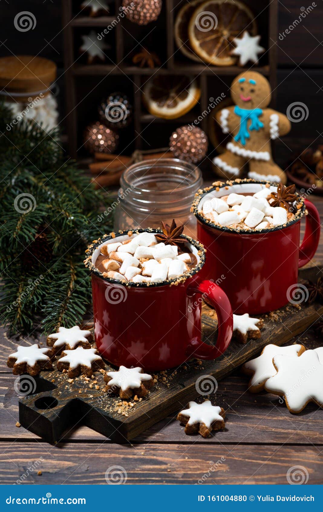 Mug And Thermos Of Hot Chocolate On A Cold Winter Day Stock Photo, Picture  and Royalty Free Image. Image 12627723.