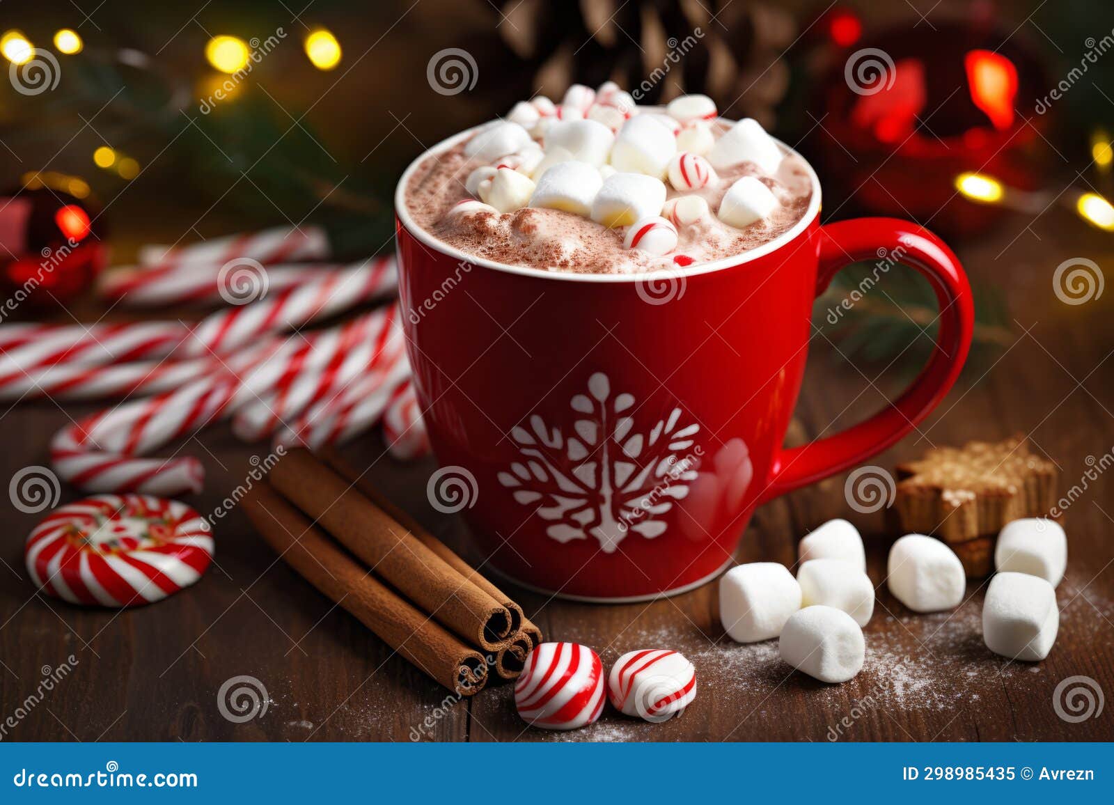 Cozy Winter Vibes with Festive Hot Chocolate Delight, Generative AI 