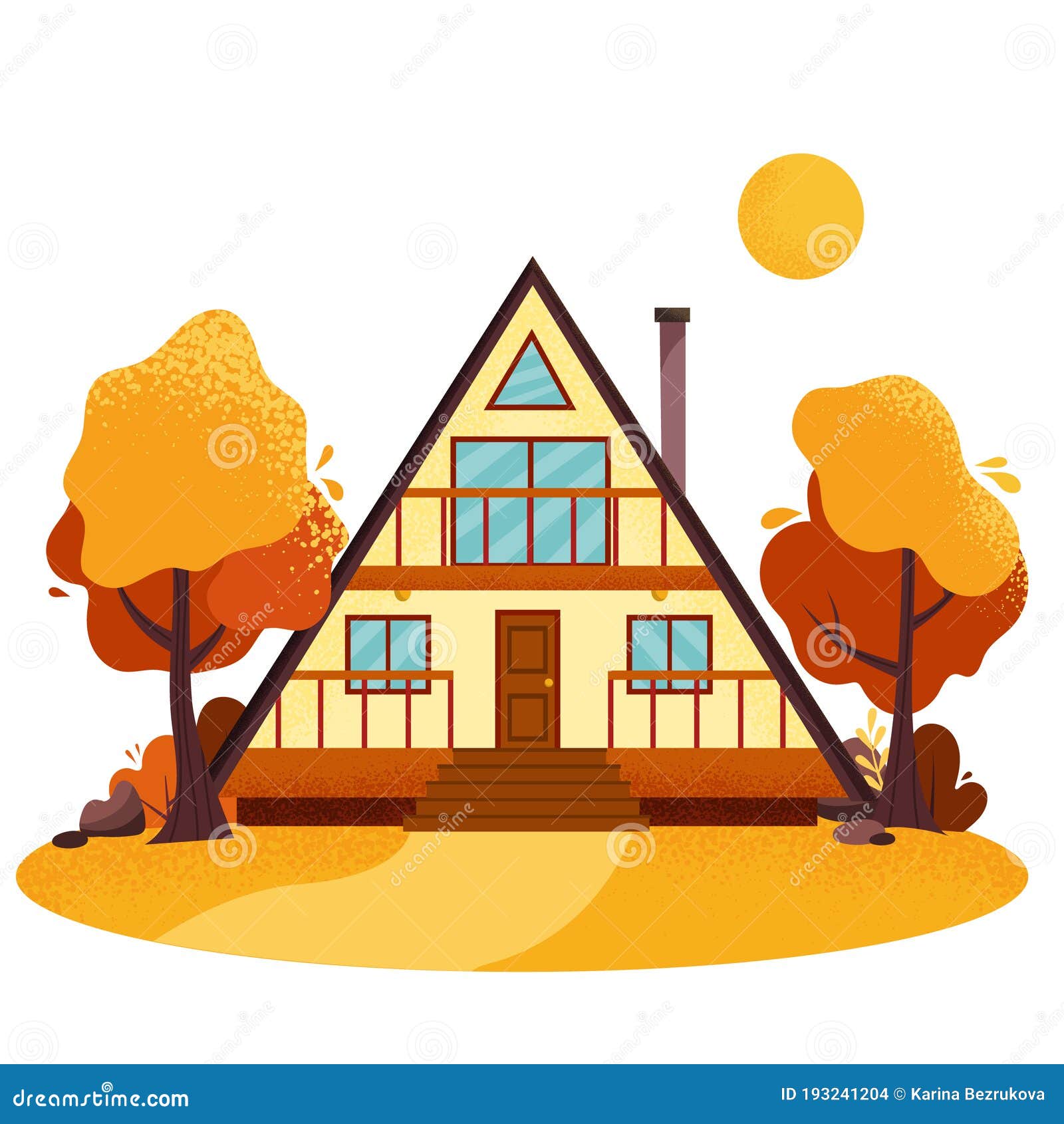 Cartoon Forest Cabin Vector Illustration | CartoonDealer.com #51984954