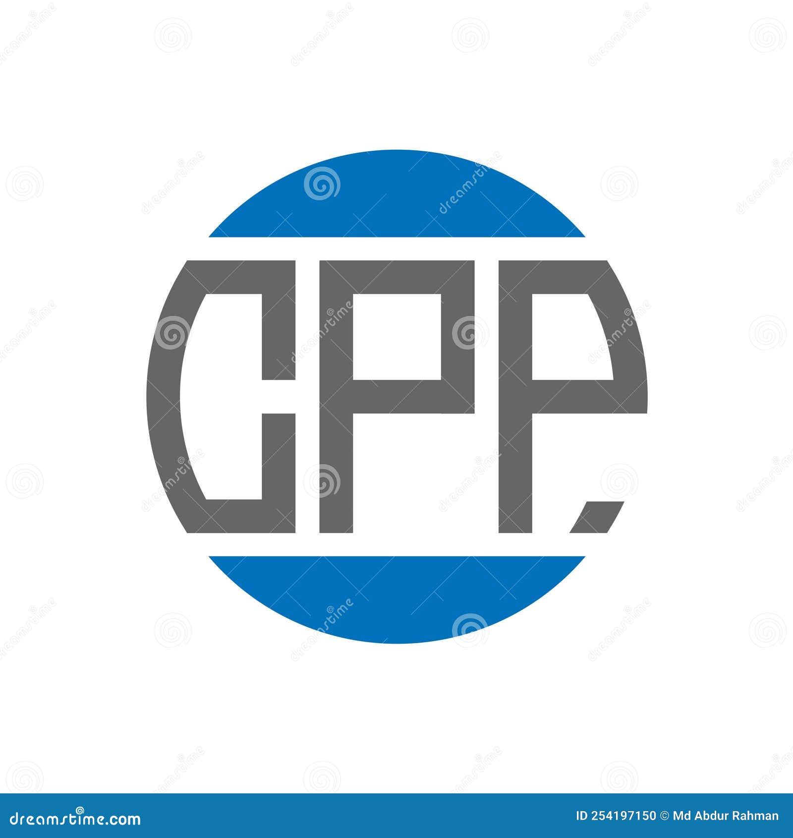 cpp letter logo  on white background. cpp creative initials circle logo concept.