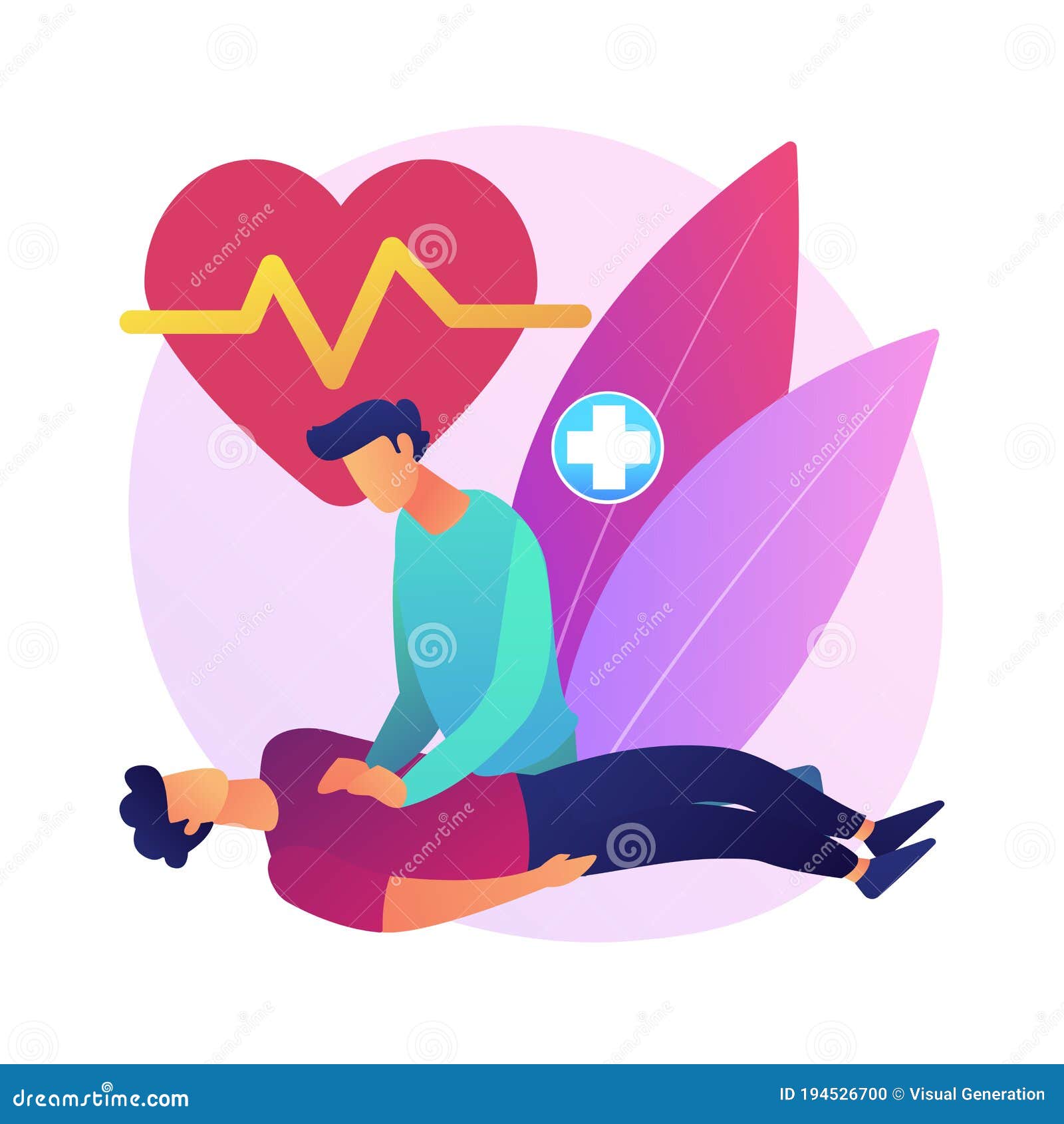 CPR Abstract Concept Vector Illustration. Stock Vector Illustration