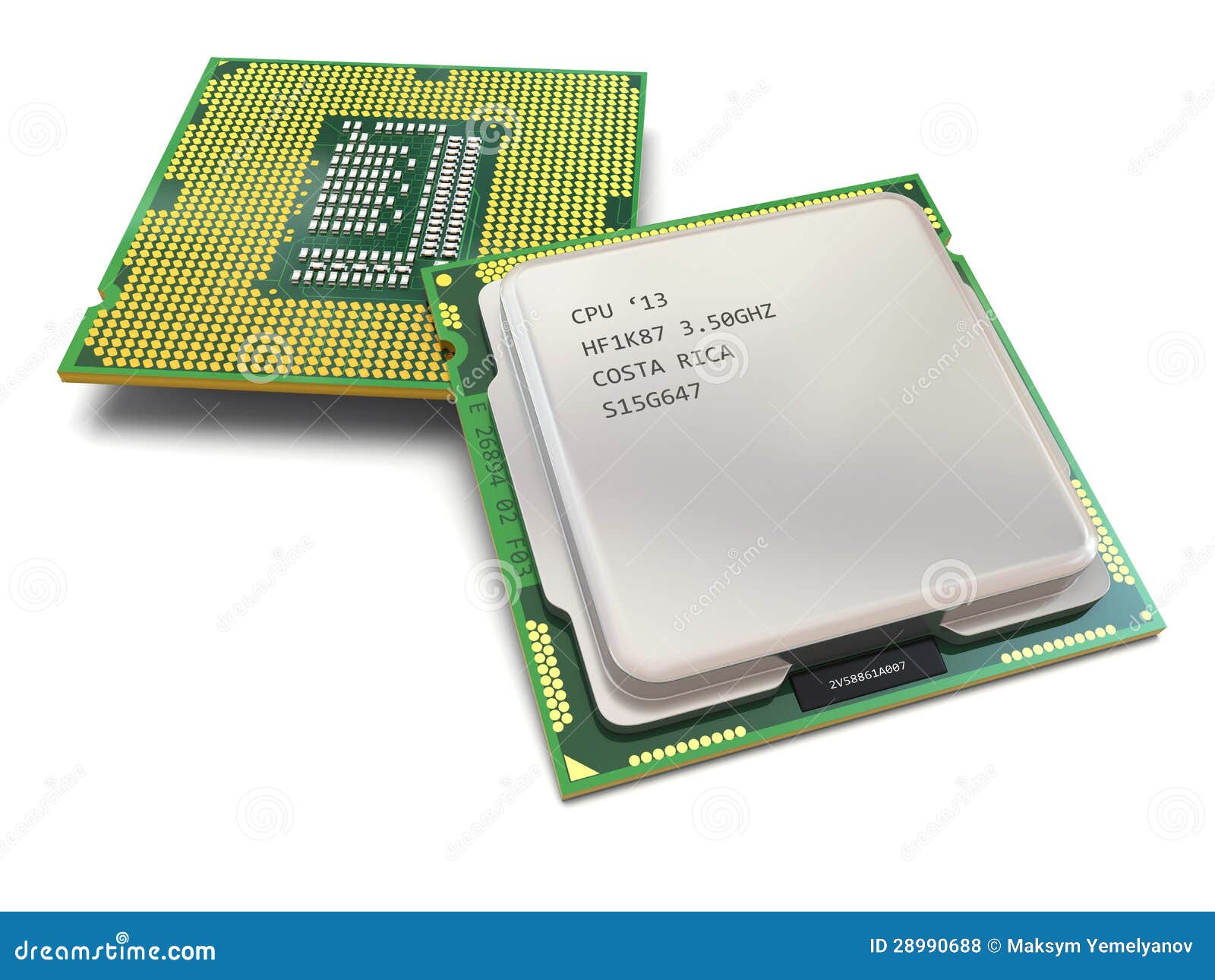CPU. Computer processors stock illustration. Illustration of electronics - 28990688
