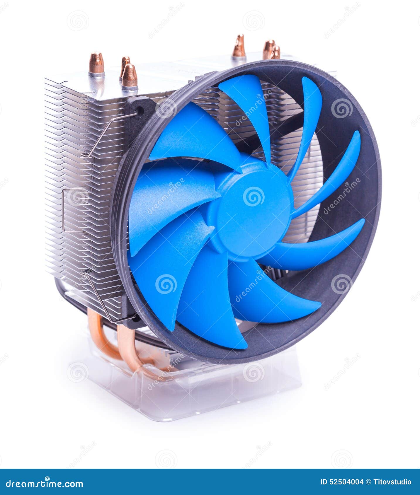 Cpu Cooler On A White Background Stock Photo