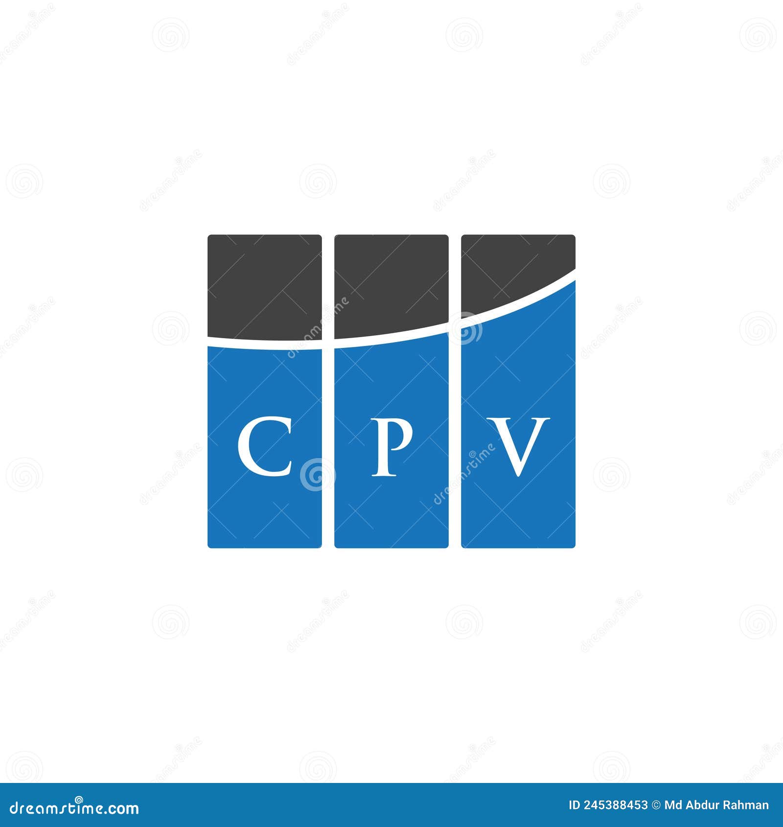 cpv letter logo  on black background. cpv creative initials letter logo concept. cpv letter 