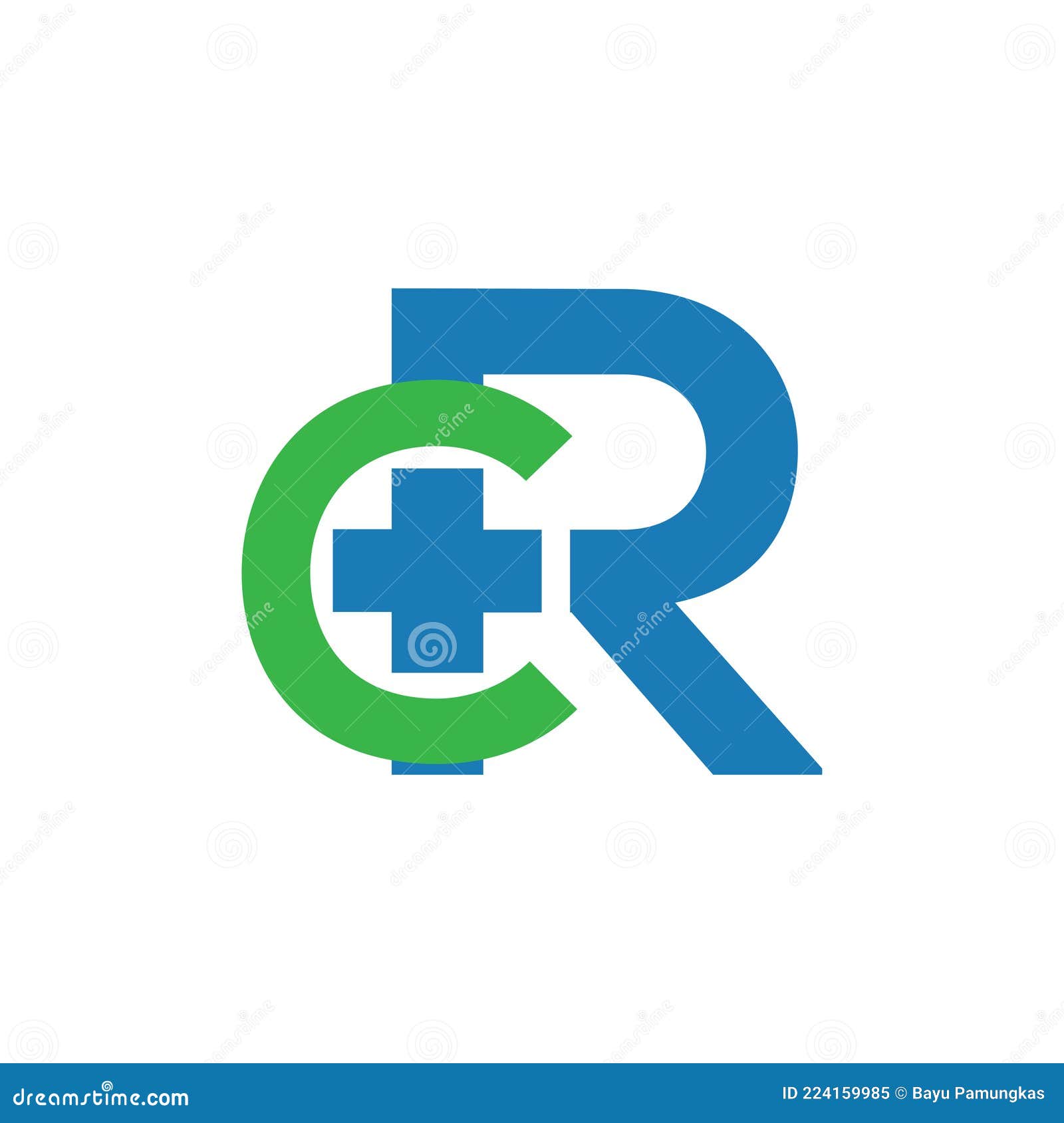 CR Initial Letter Medical Logo Vector Element. Medical Initial Letter