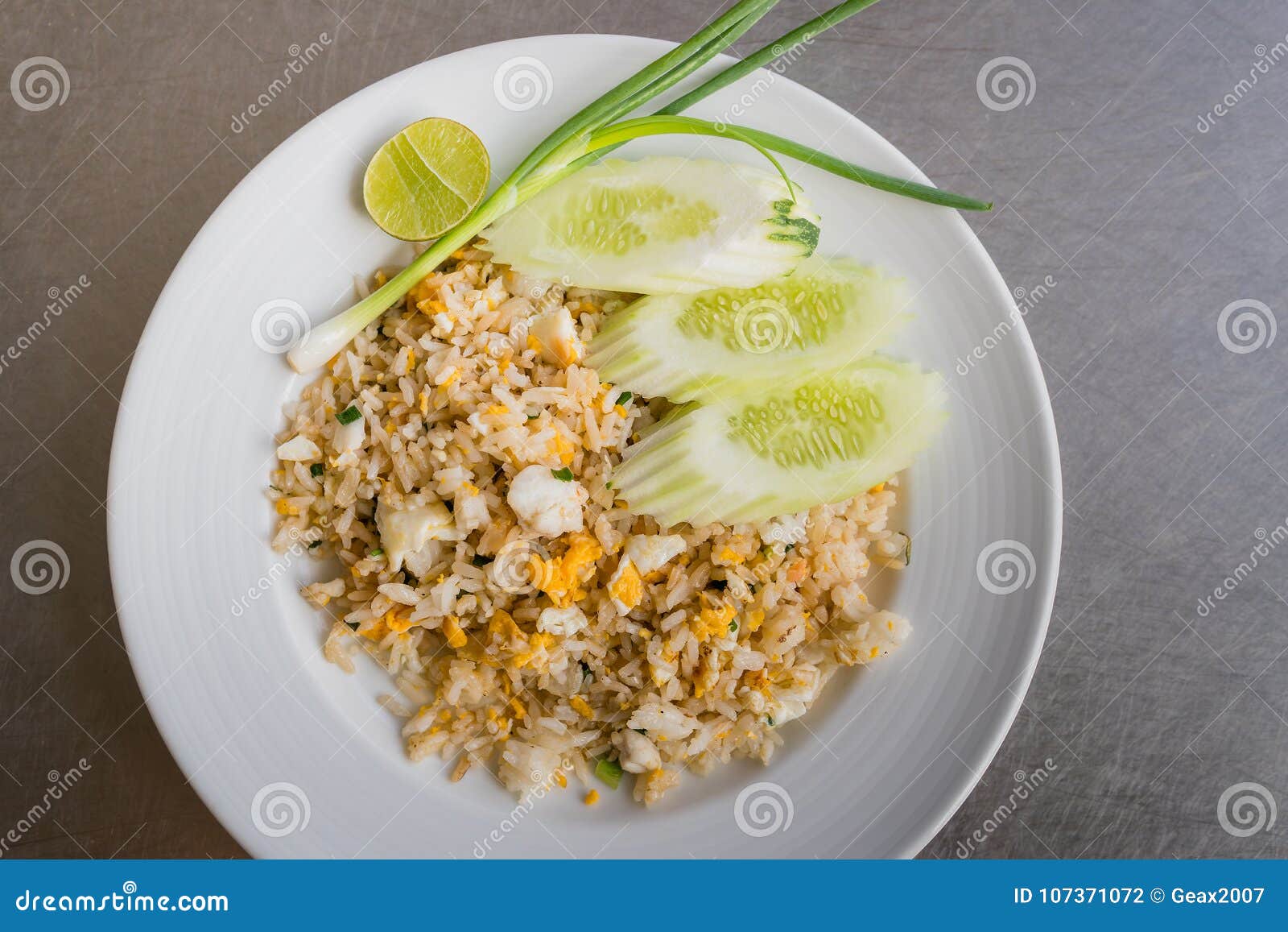 Crab meat fried rice stock photo. Image of meal, food 107371072