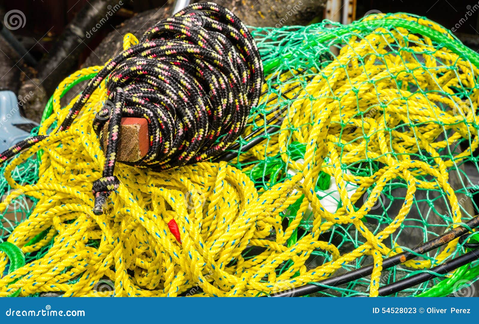 Crab pot with rope stock image. Image of crab, fisherman 54528023