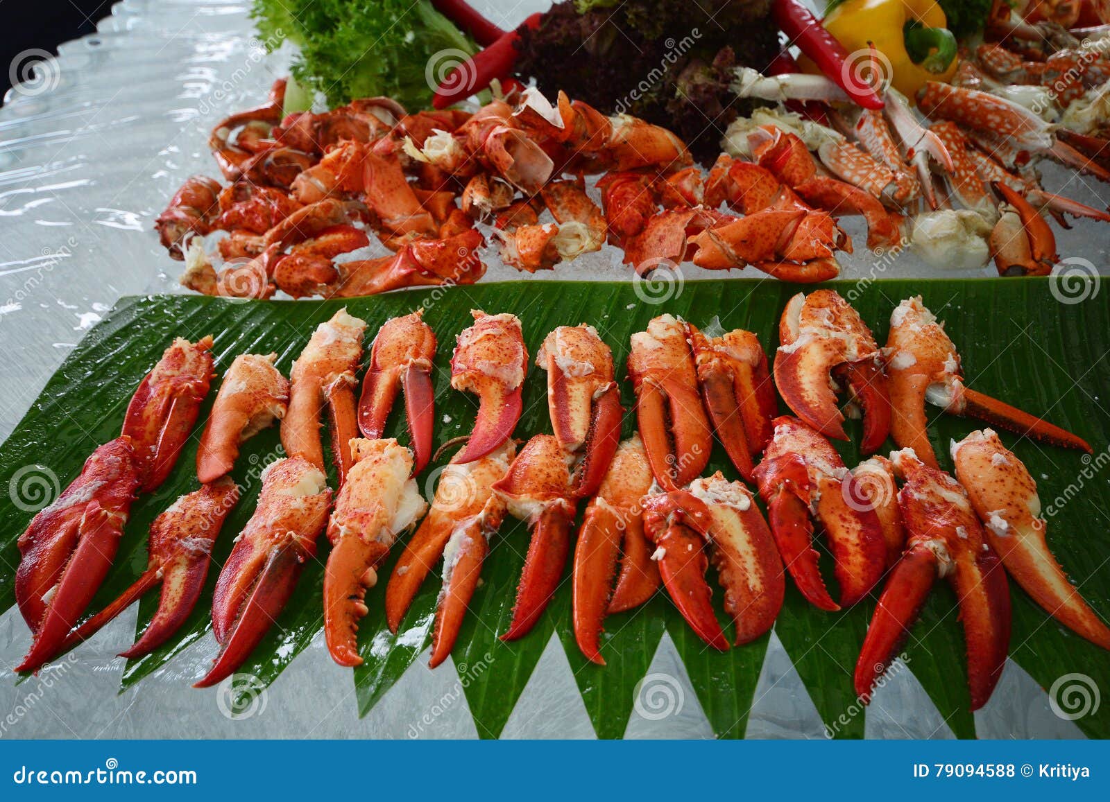 Crab, Seafood Buffet Line in Hotel Stock Photo Image of line