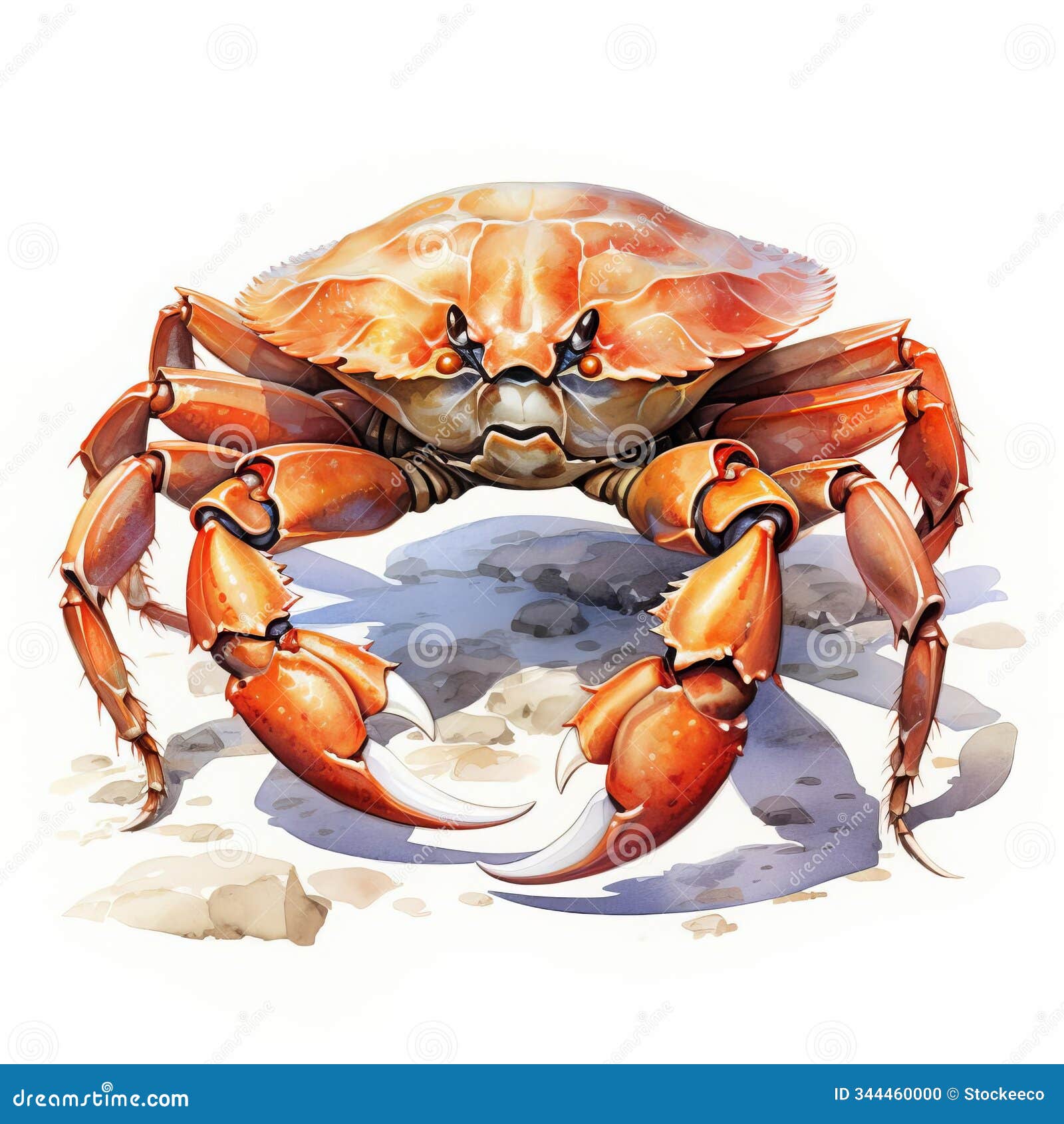realistic life drawing of a full body crab 