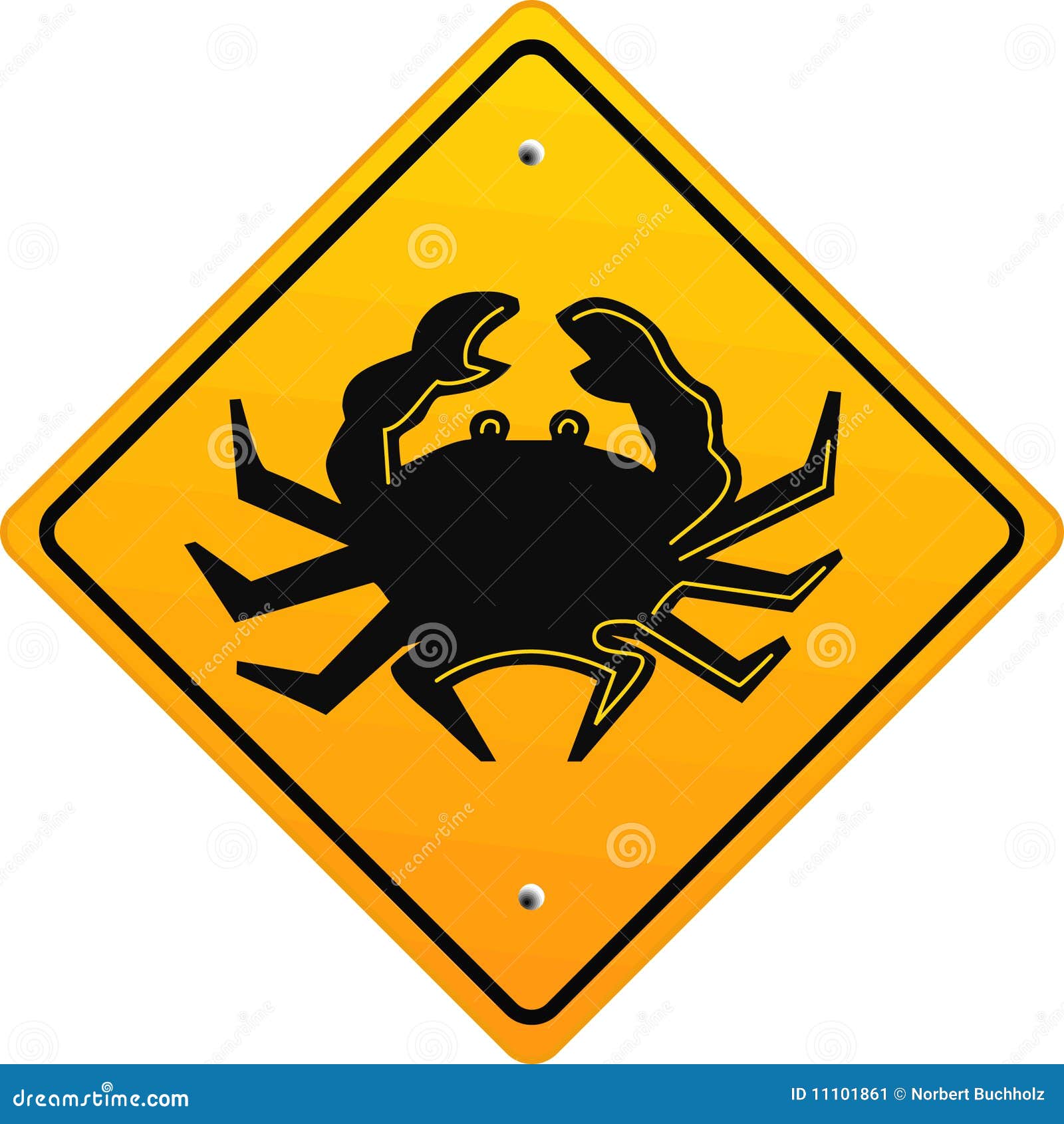 Crab sign stock vector. Illustration of swim, beware 11101861