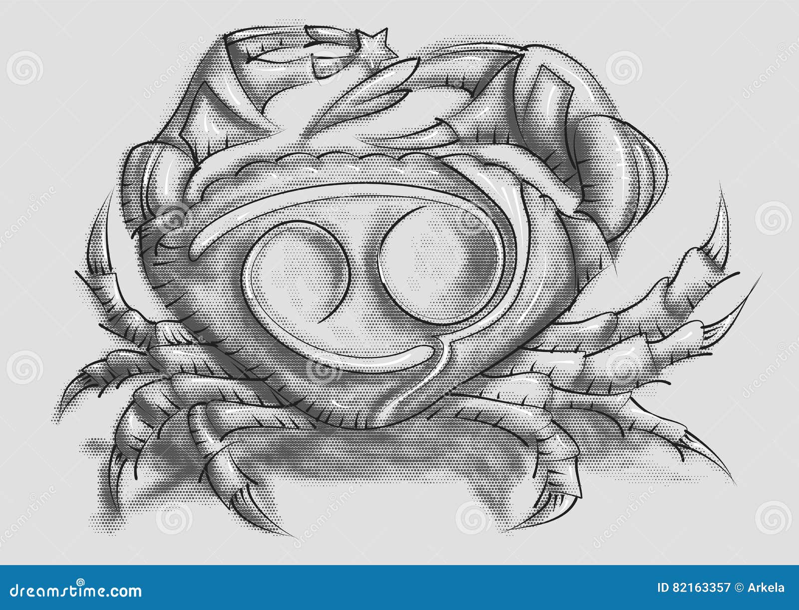 Crab tattoo sketch stock illustration. Illustration of stylized - 82163357