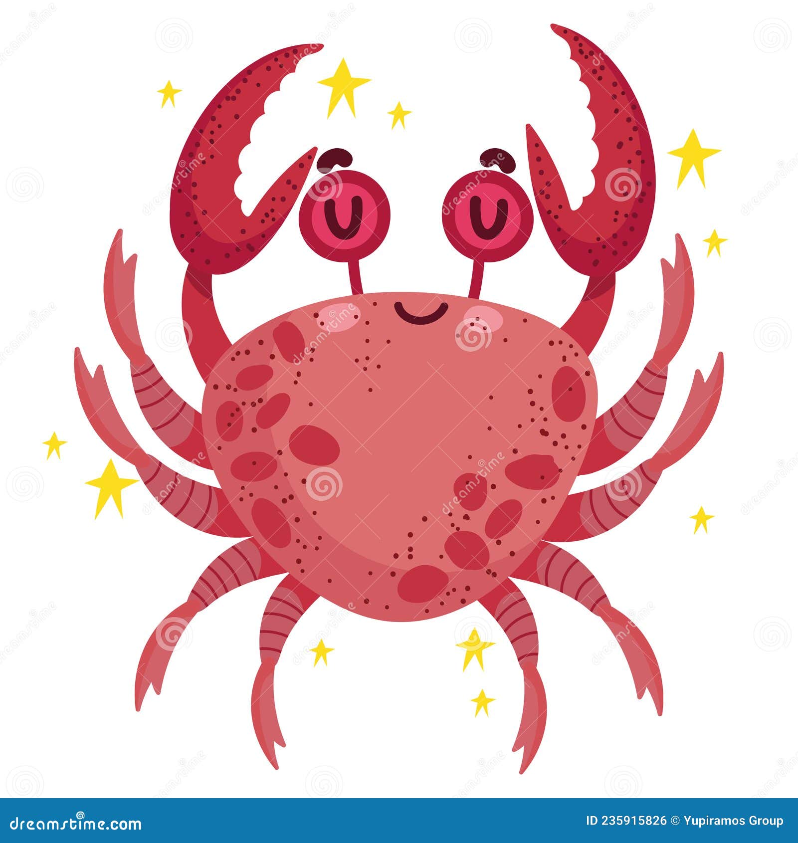 Crab undersea life stock vector. Illustration of isolation 235915826