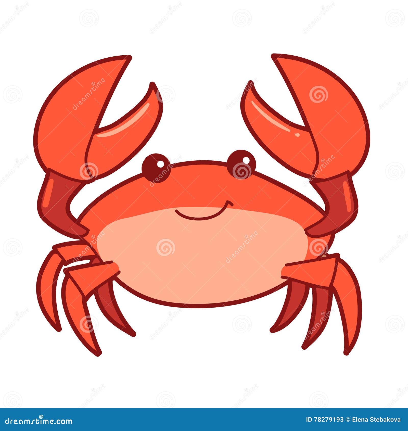 Crabe Rouge Mignon Portant Un Chapeau De Chef Et Tenant Une Cuillère à  Soupe Mascotte De Bande Dessinée De Haute Qualité