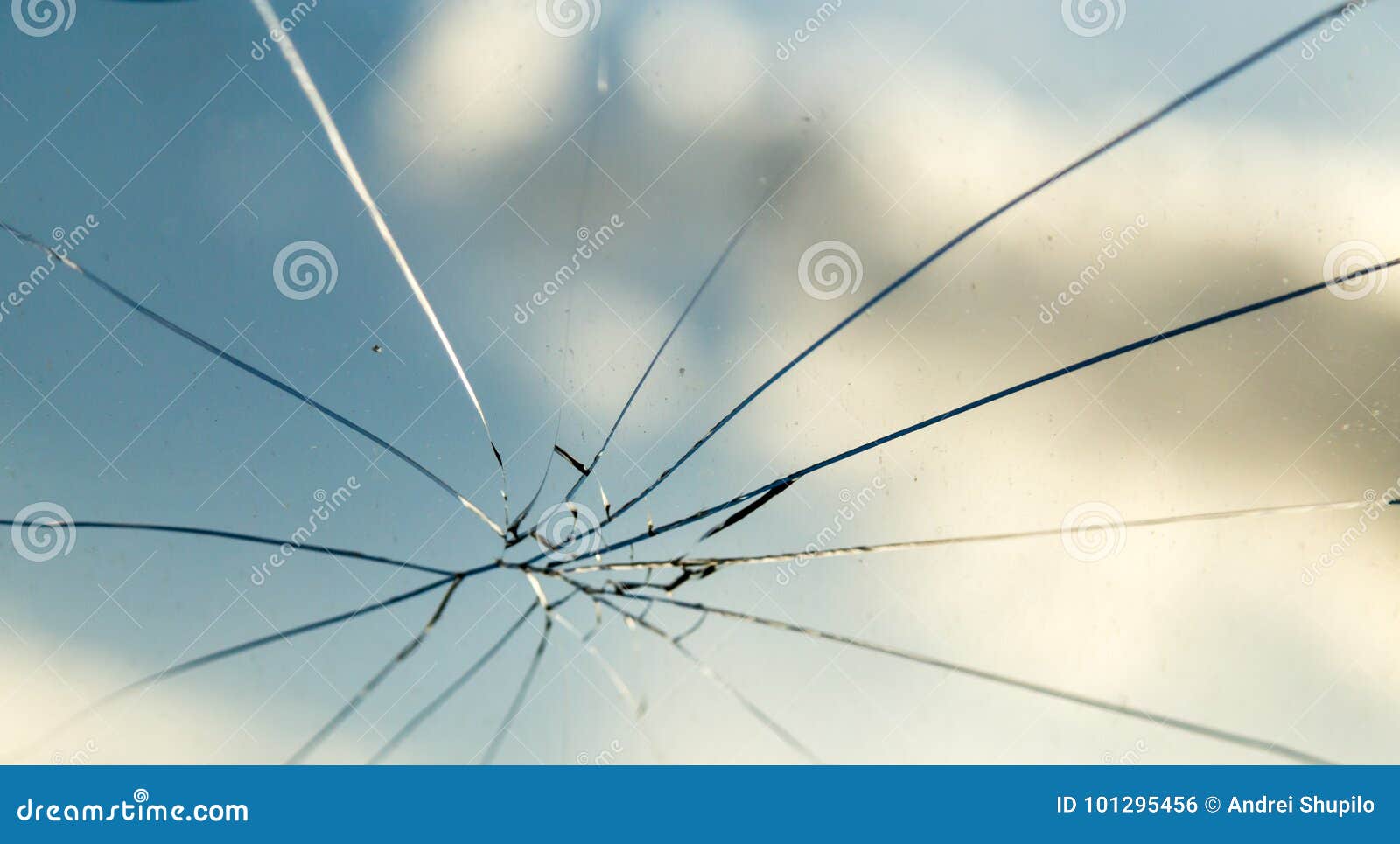 Crack on the Auto Glass As a Background Stock Photo Image of broken