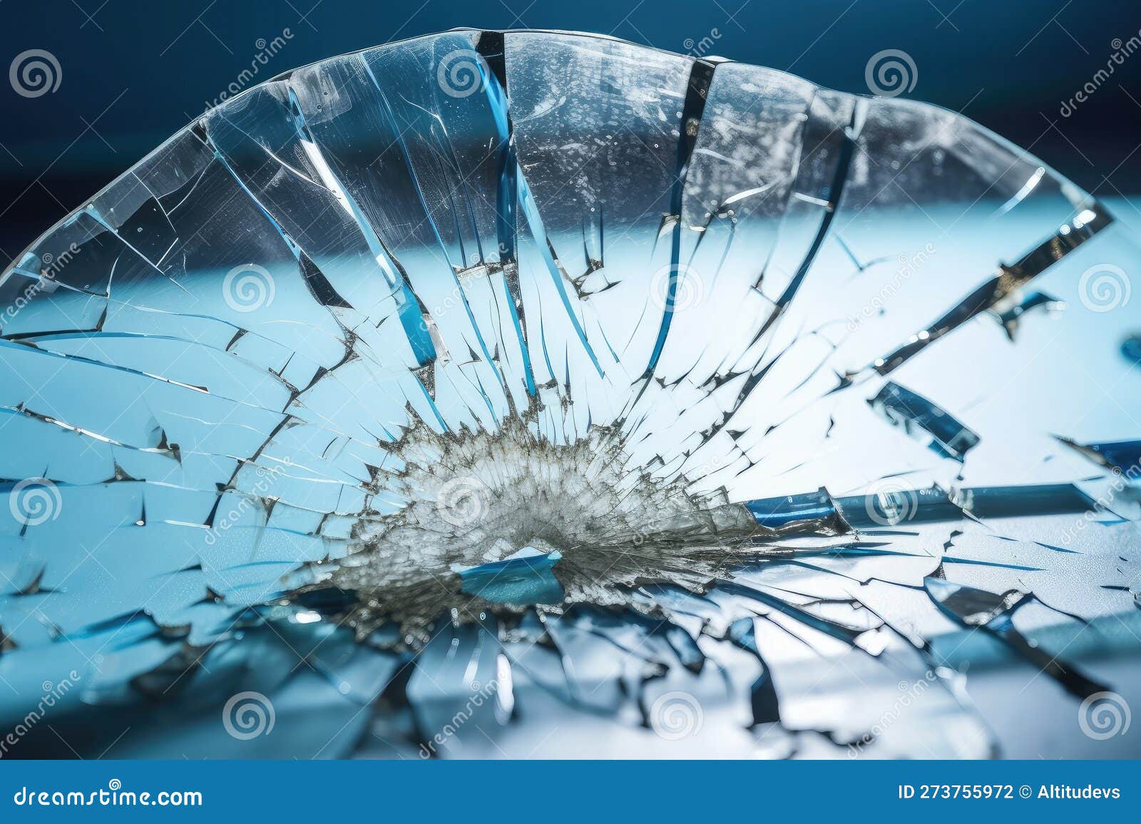 Crack Spreading Across Glass Plate, Creating Abstract Pattern Stock Photo Image of shattered