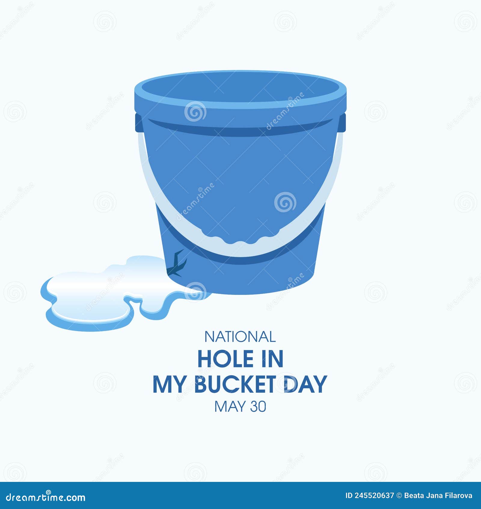 National Hole in My Bucket Day Vector Stock Vector Illustration of