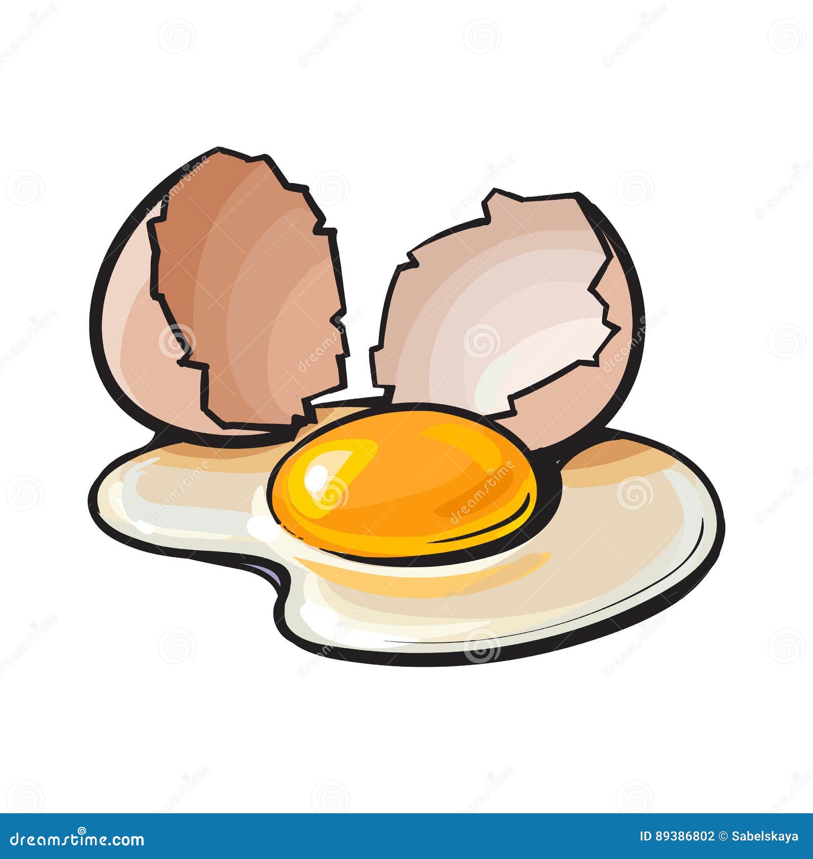 Gourmet Fried Eggs Drawing Illustration PNG Images