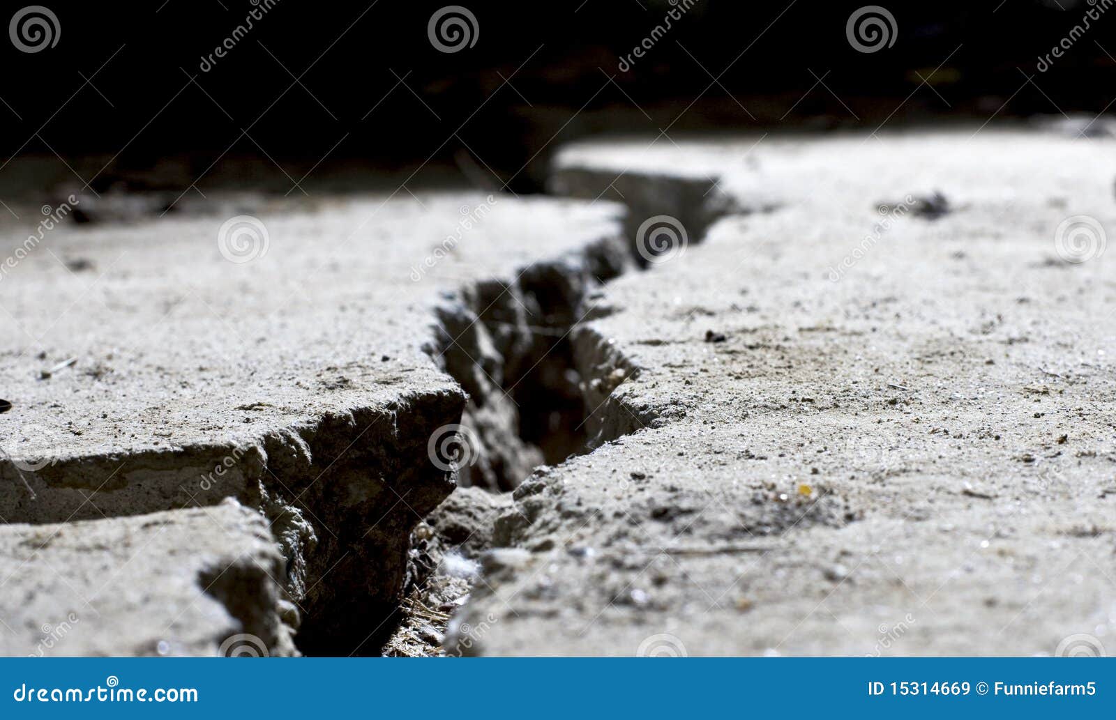 cracked concrete close up