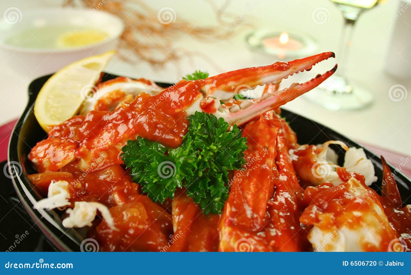 Cracked Crab in Tomato Sauce Stock Photo Image of crab, crustacean 6506720