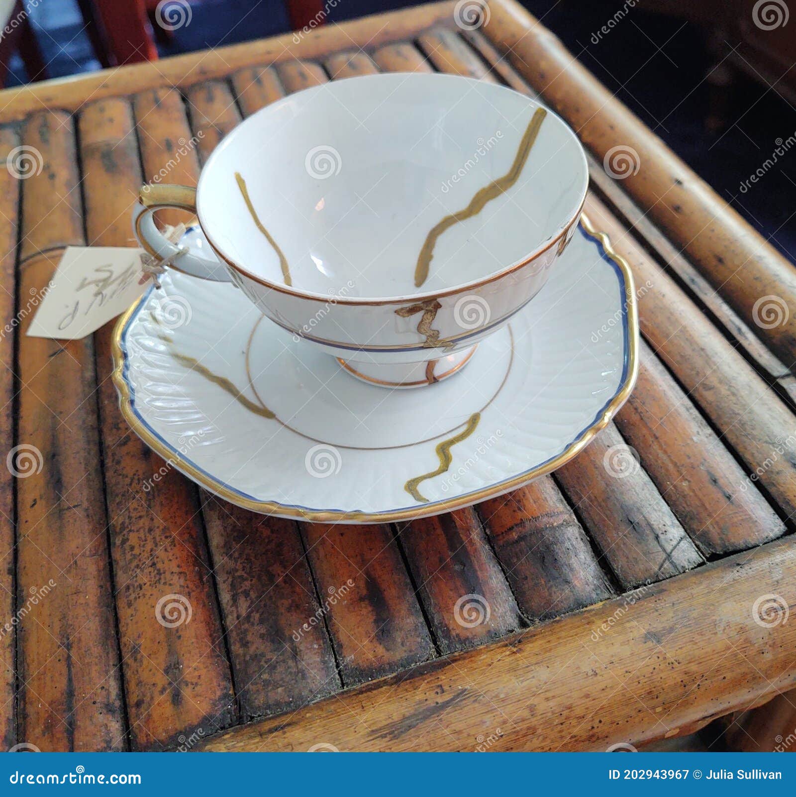 Cracked Cup and Saucer stock image. Image of dish, saucer 202943967