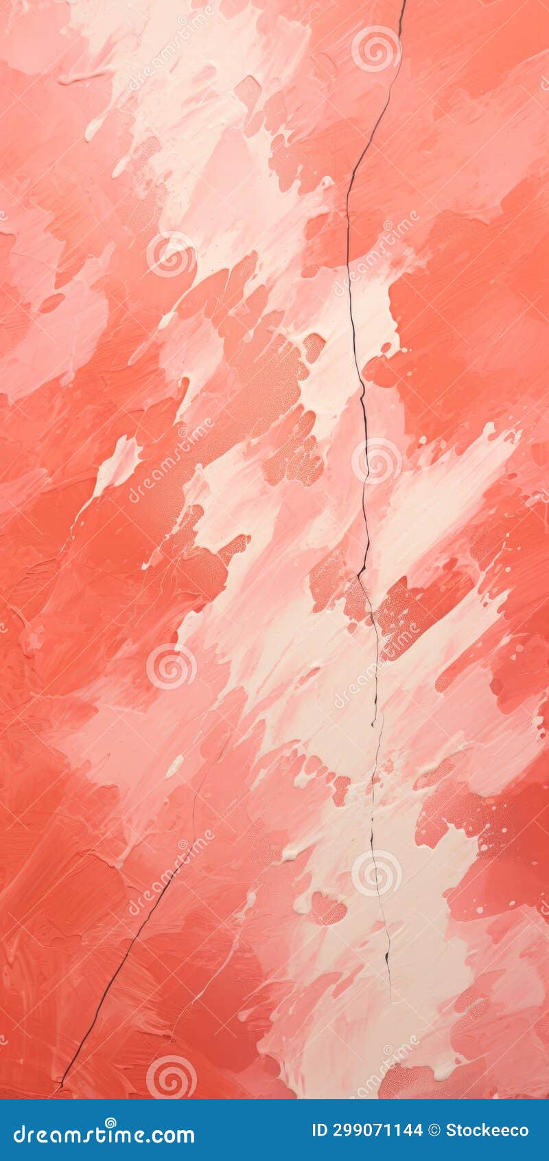 cracked detail: an orange and light pink painting inspired by james nares