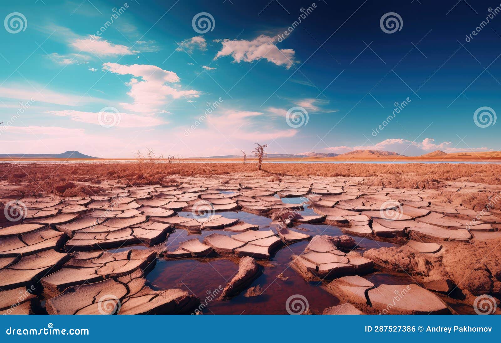 Cracked Earth, Drought, Water Crisis and Global Climate Change