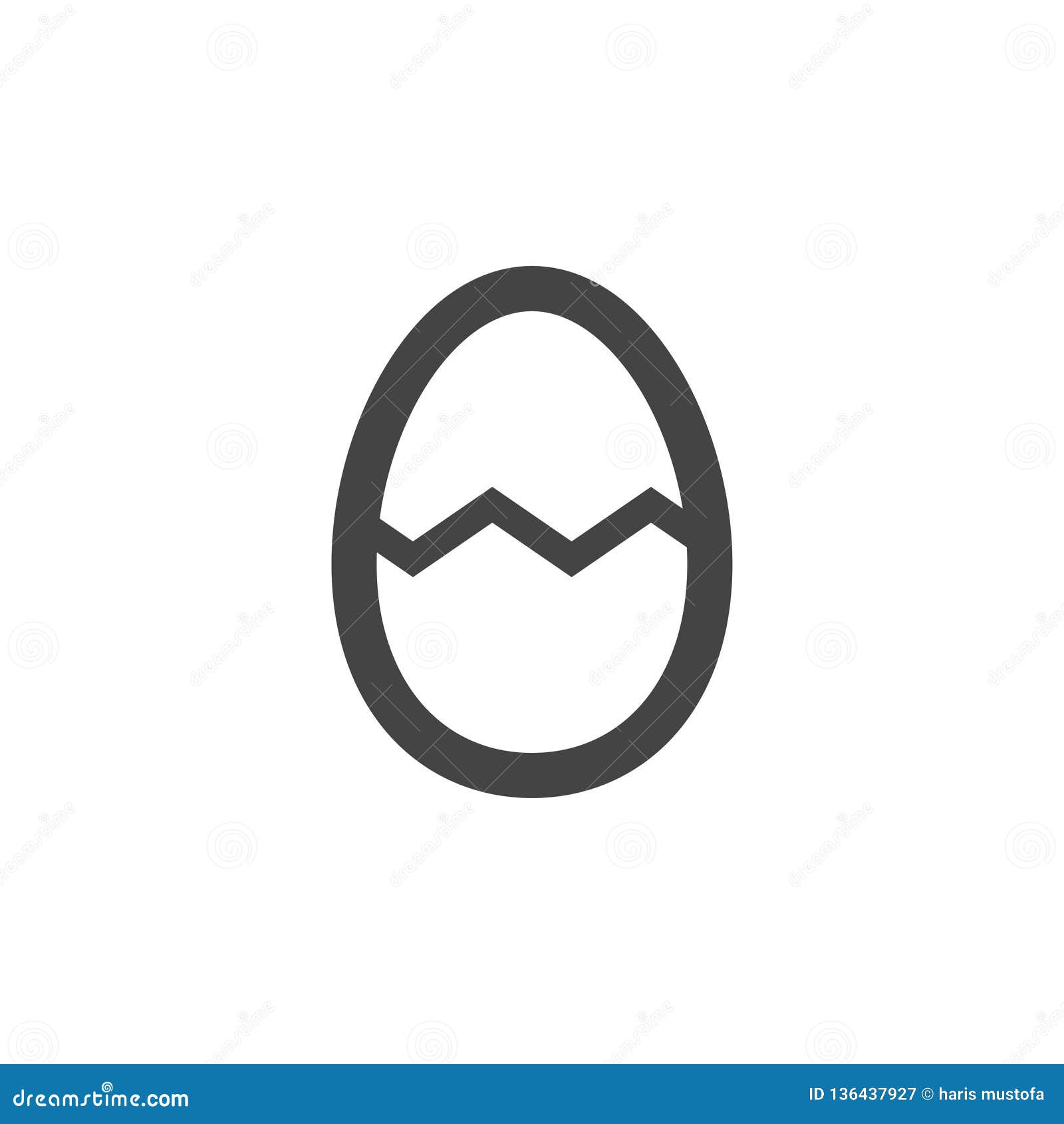Cracked Egg Icon Graphic Design Template Vector Stock Vector Illustration of chicken, food