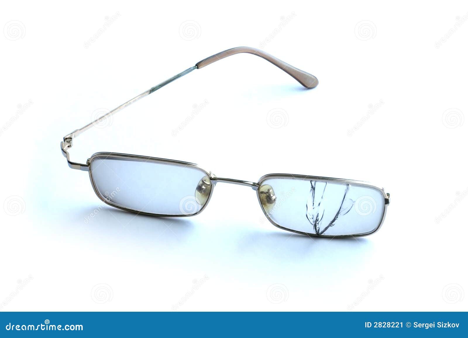 Cracked glasses stock image. Image of close, modern, vision 2828221