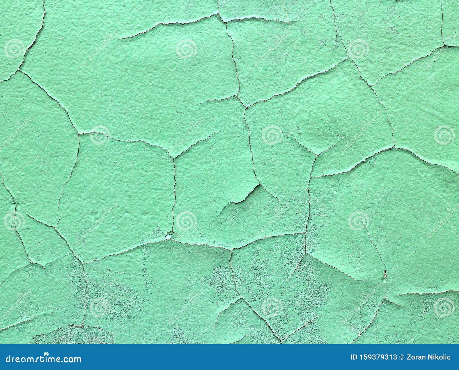 Cracked Green Paint on Old Wall Stock Image Image of blue, building