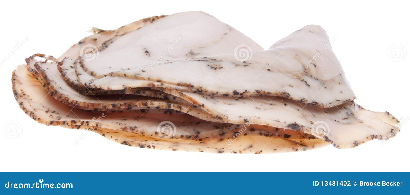 Cracked Pepper Turkey Lunch Meat Stock Photo Image of pepper, deli 13481402