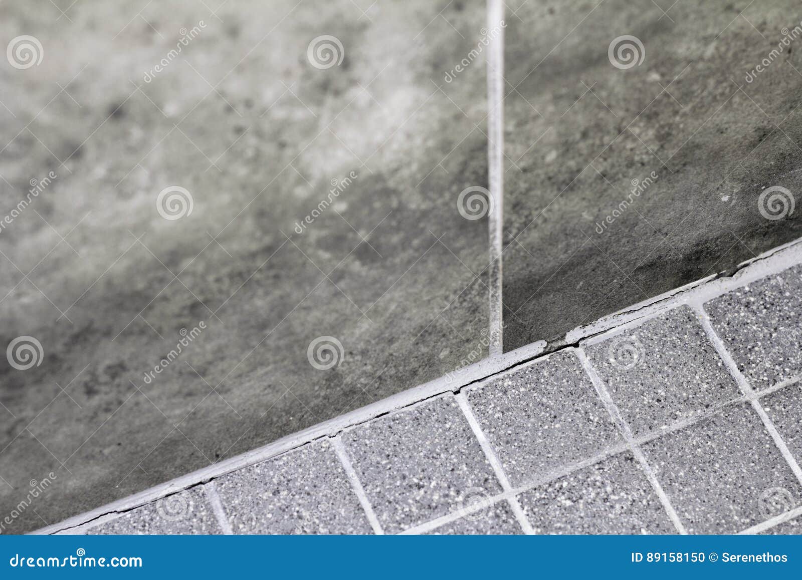 Cracked Shower Wall Corner Grout Stock Photo Image Of Bathroom