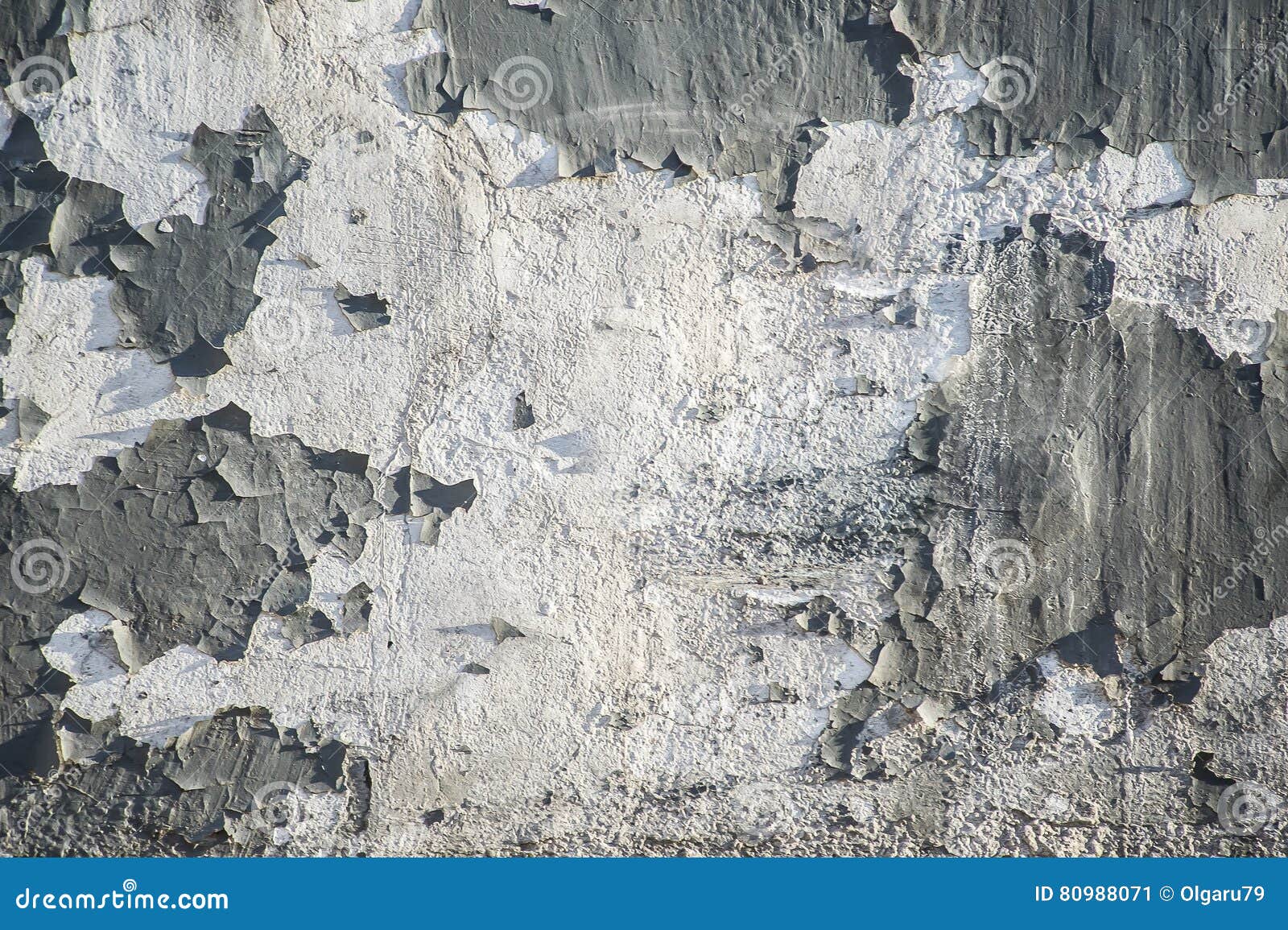 Cracked Wall Color,Surface Paint on the Walls are Damaged. Stock Image