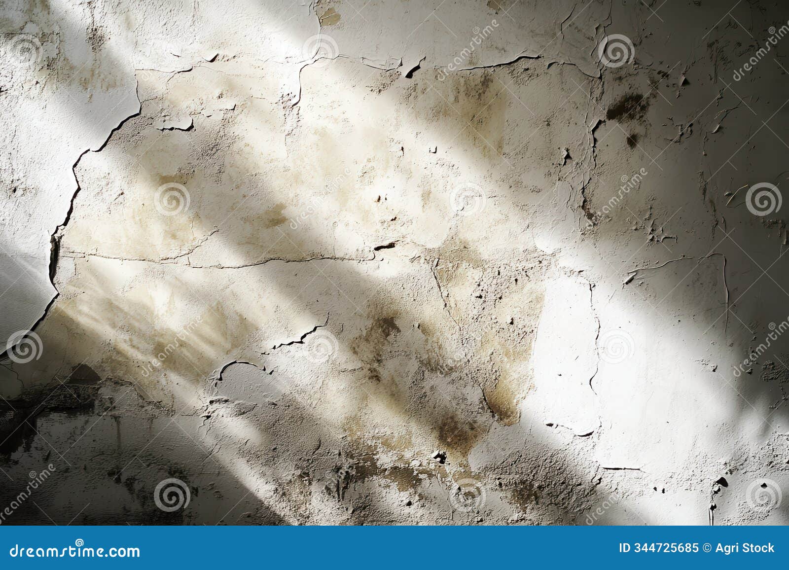 cracked white wall with diagonal light rays