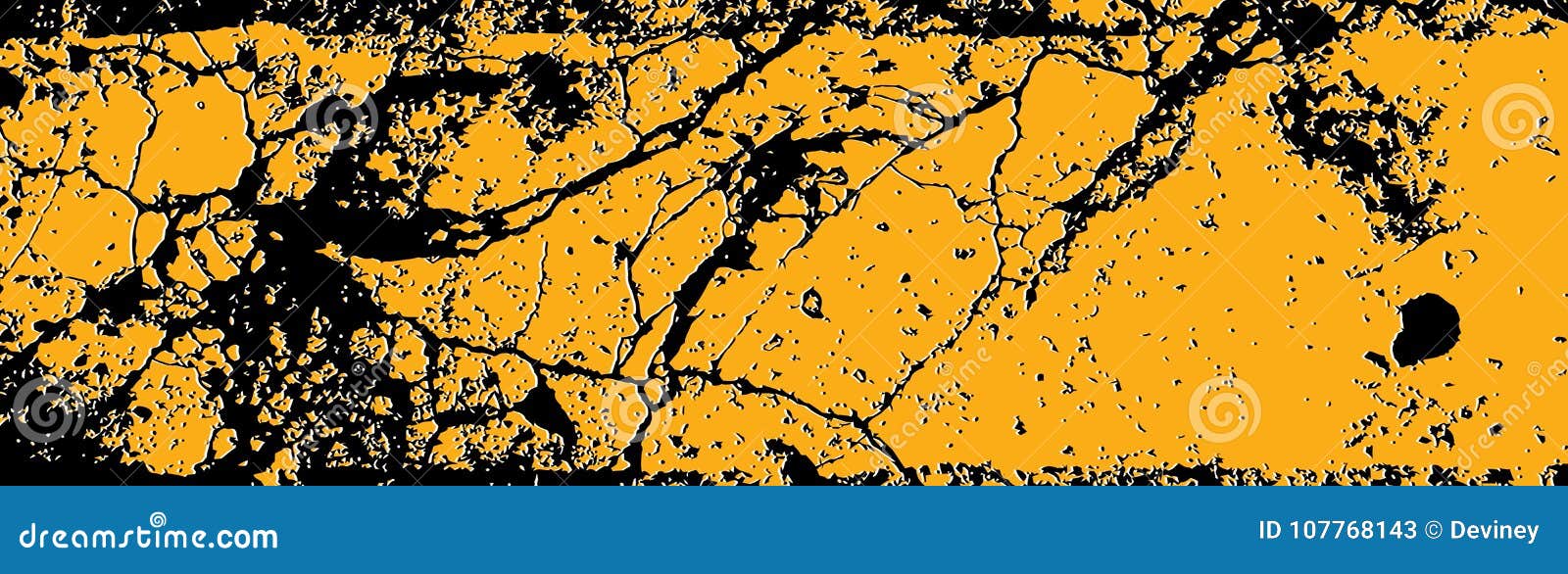 Cracked yellow road paint stock vector. Illustration of painting