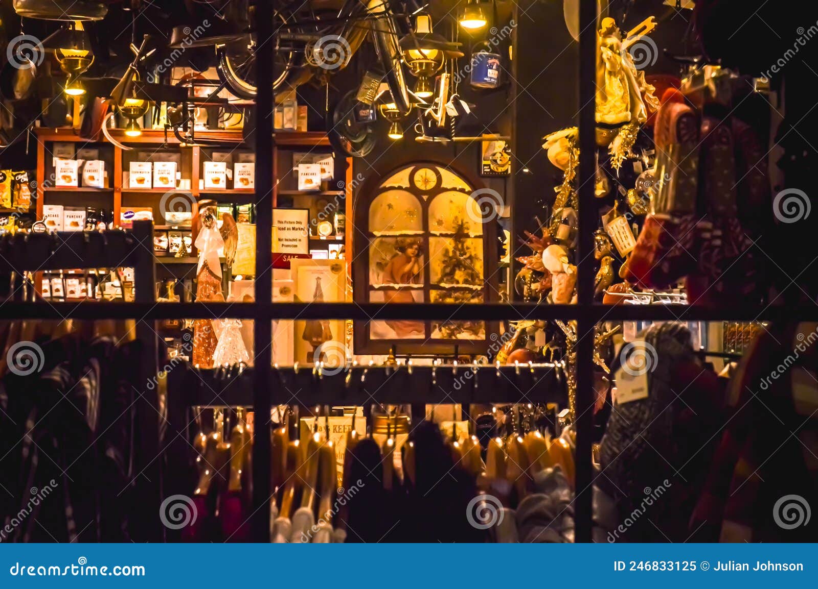 Cracker Barrel Gift Shop, Seen through a Window. Editorial Image