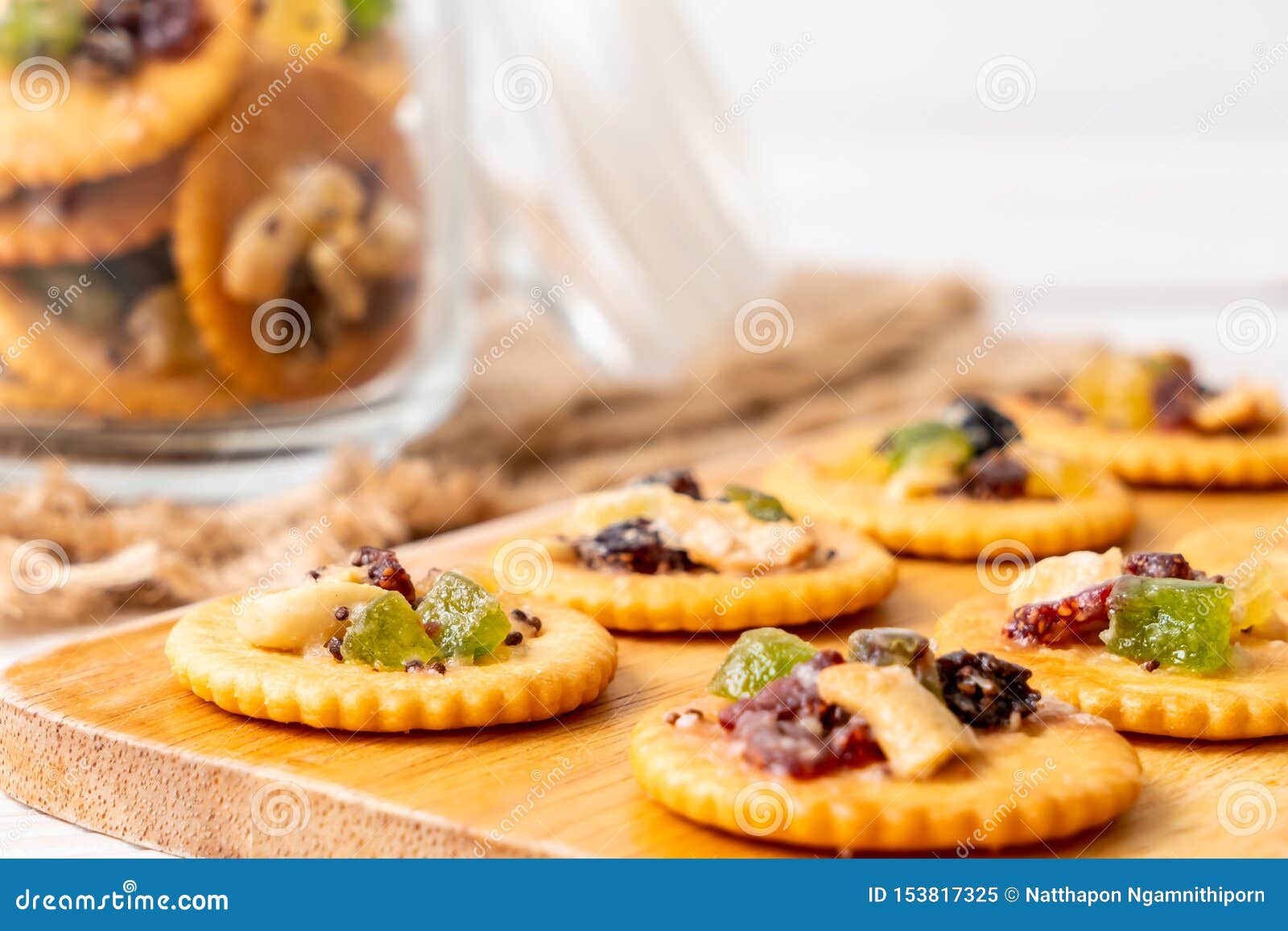 Cracker Biscuit with Dried Fruits Stock Image Image of brown, meal
