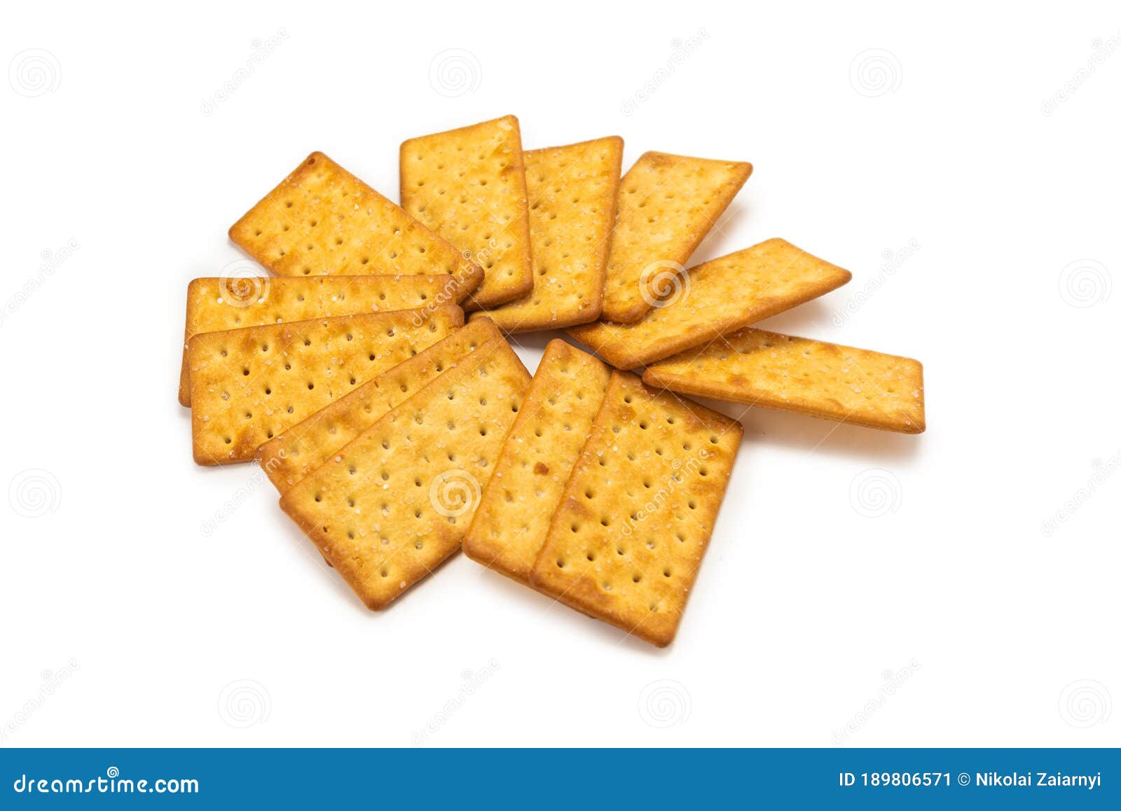 Cracker with Salt Isolated on White Stock Image Image of breakfast