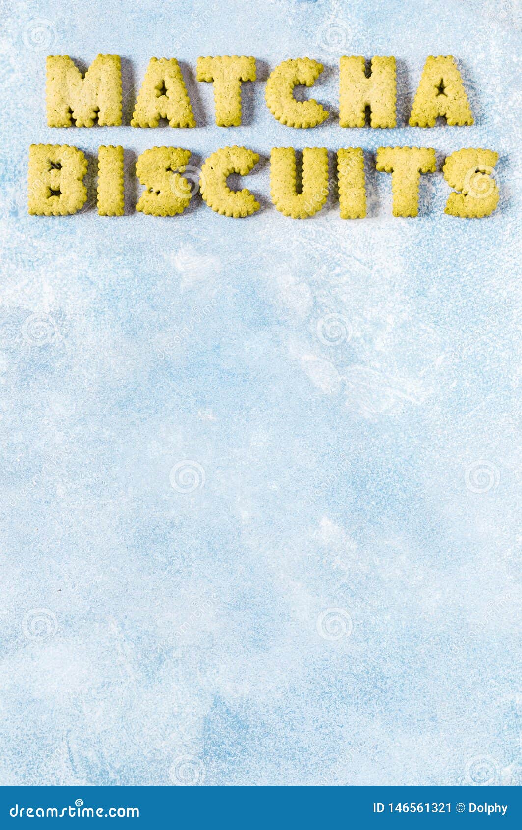 Crackers Arranged As a Phrase Matcha Biscuits Stock Image Image of