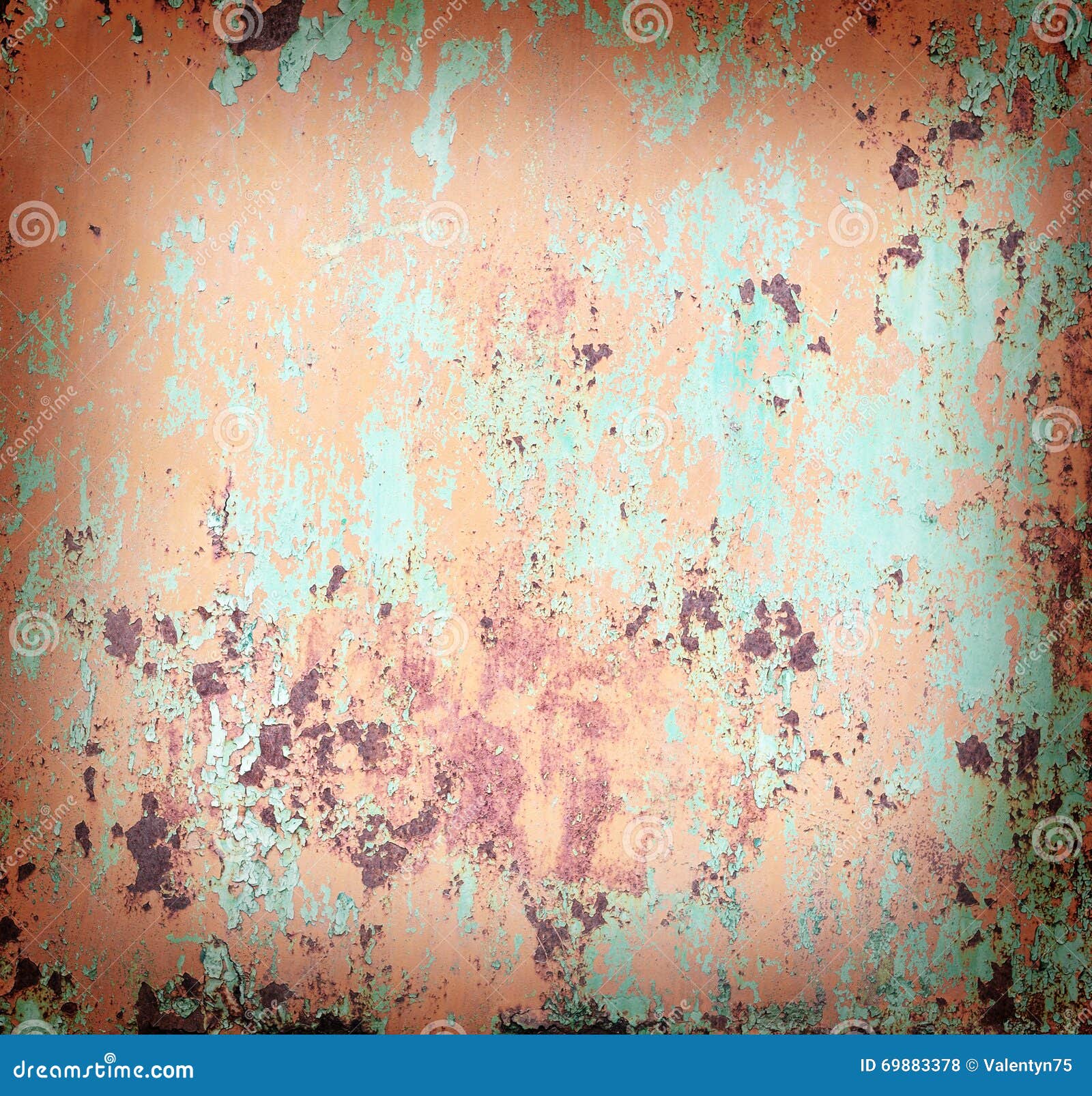 Crackle of Paint on a Metal Background. Stock Photo Image of green