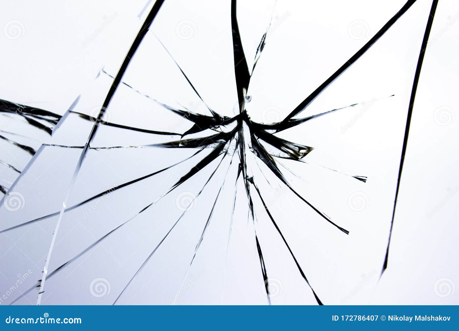 Crack Lines of Broken Glass. Cracks on the Window. Stock Image Image
