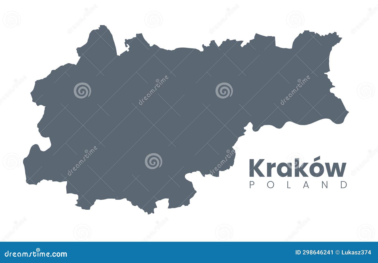 cracow map -  krakÃÂ³w city (cracovia)