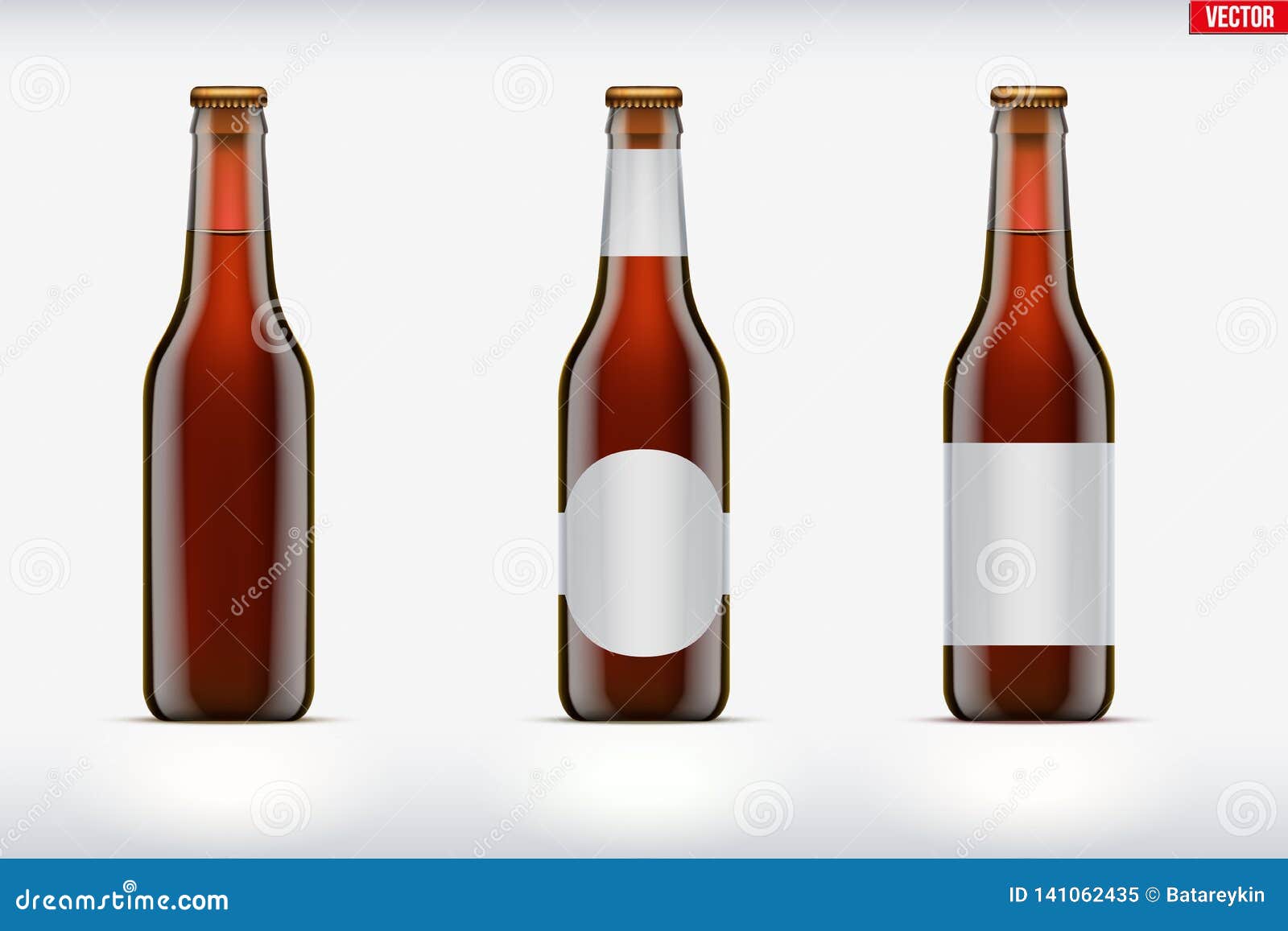 Download Craft Beer Bottle Set Mockup Stock Vector - Illustration ...