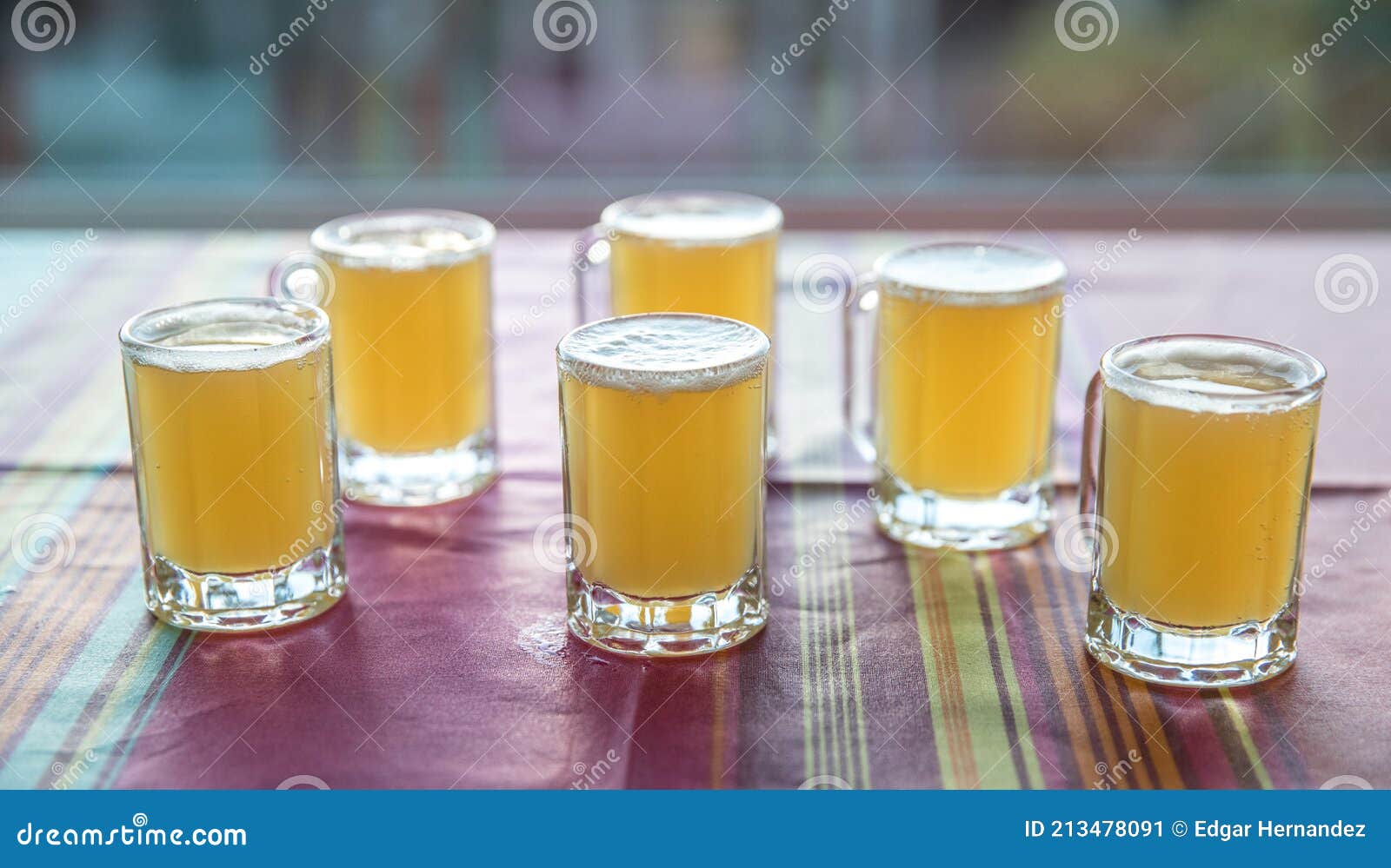 Craft Beer Tasting Flight Sample Stock Image Image of fresh