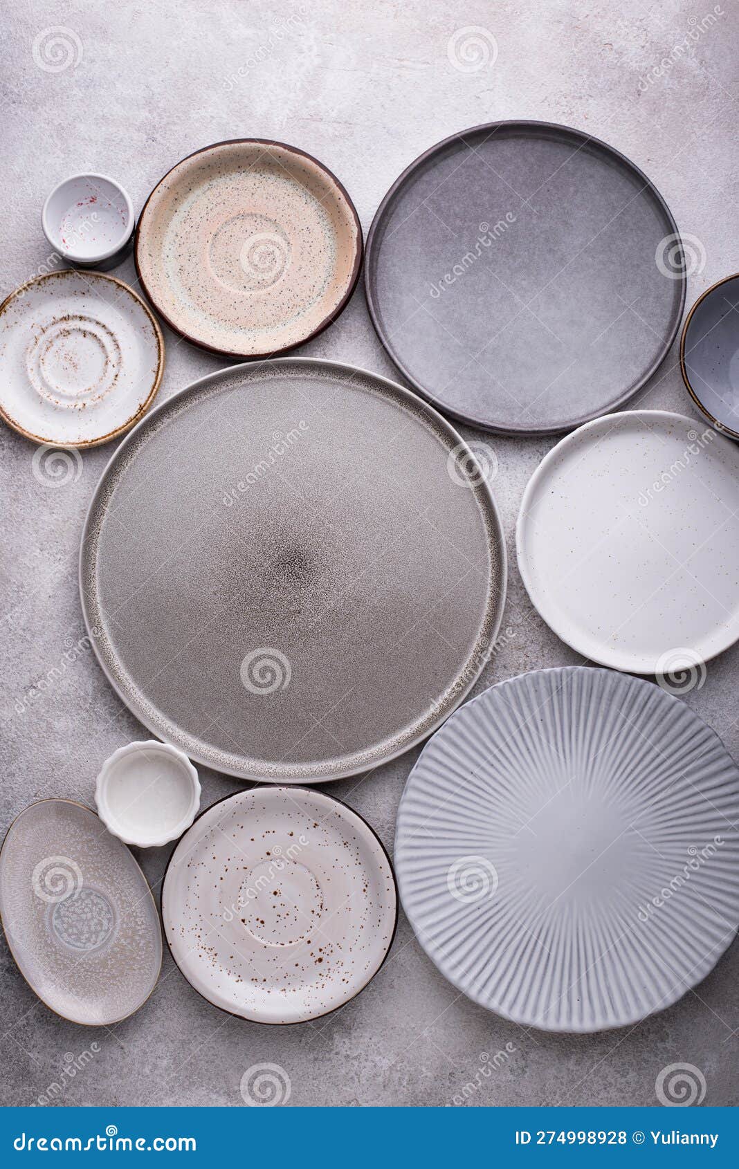 Craft Ceramic Plates, Bowls and Cups Stock Photo Image of handmade
