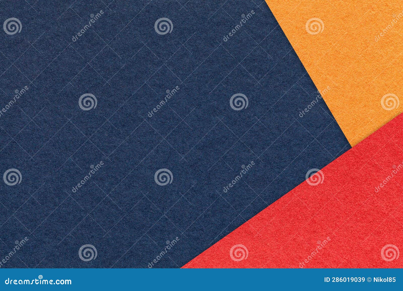 Craft Navy Blue Color Paper Background with Red and Orange Border ...